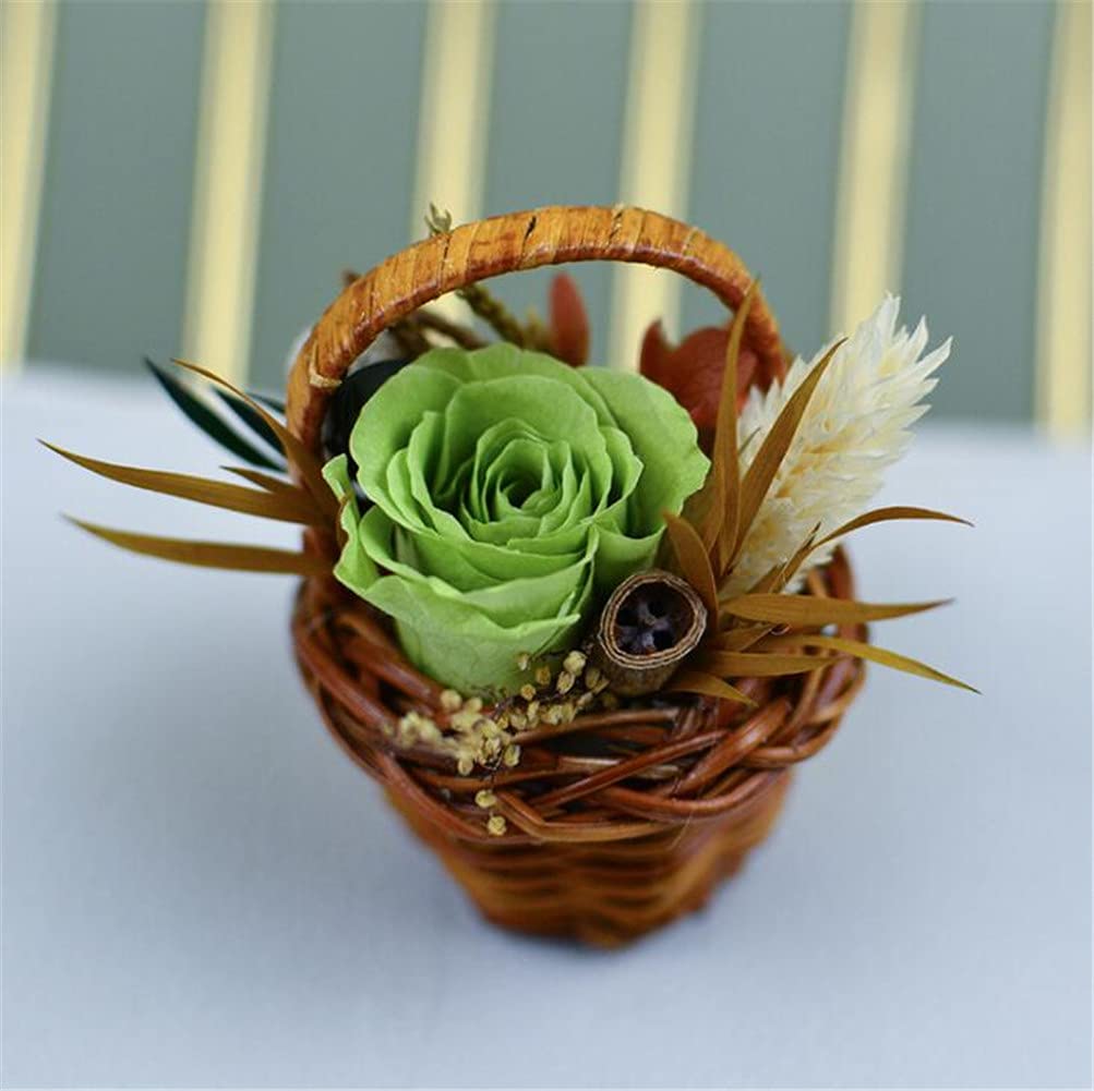 Universal Car Air Vent Flower Basket Clip - Everlasting Rose Dried Flower Decor for Auto Interior | Perfect for Valentine's Day Gifts, Wedding Decor & Car Accessories