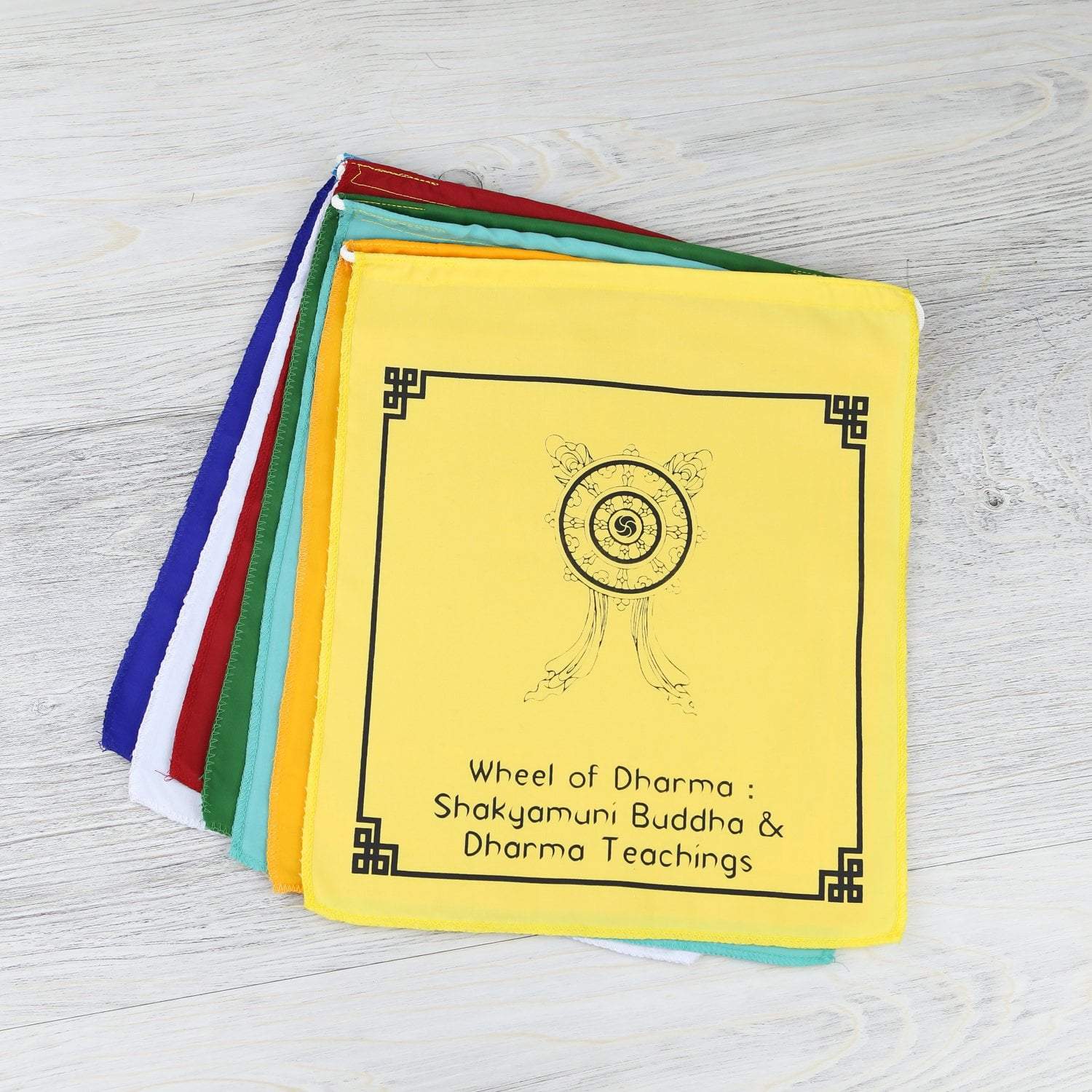 8 Auspicious Symbols Prayer Flags - Buddhist Prayer Flags for Home, Garden & Meditation - Bring Peace, Harmony & Good Luck - Perfect for Yoga Studios, Temples & Outdoor Decor