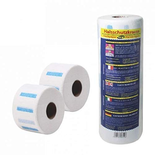 TWIREY Disposable Stretchable Barber Neck Paper Strips - 5 Rolls for Hair Cutting, Salon & Grooming - Ideal for Professional Stylists & Home Use