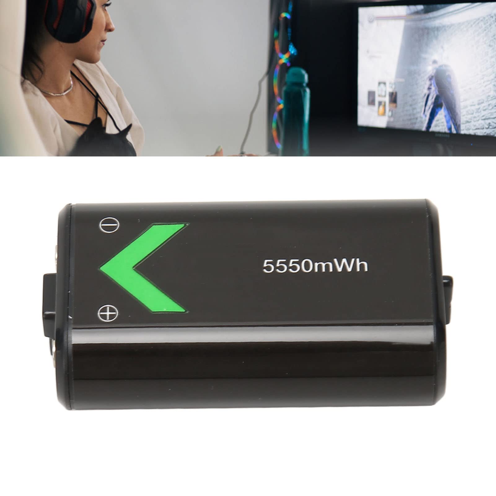 5550mAh Rechargeable Controller Battery with USB-C Cable - Replacement Battery for Xbox One & Series X/S Controllers - Long-Lasting Gaming Power for Marathon Sessions
