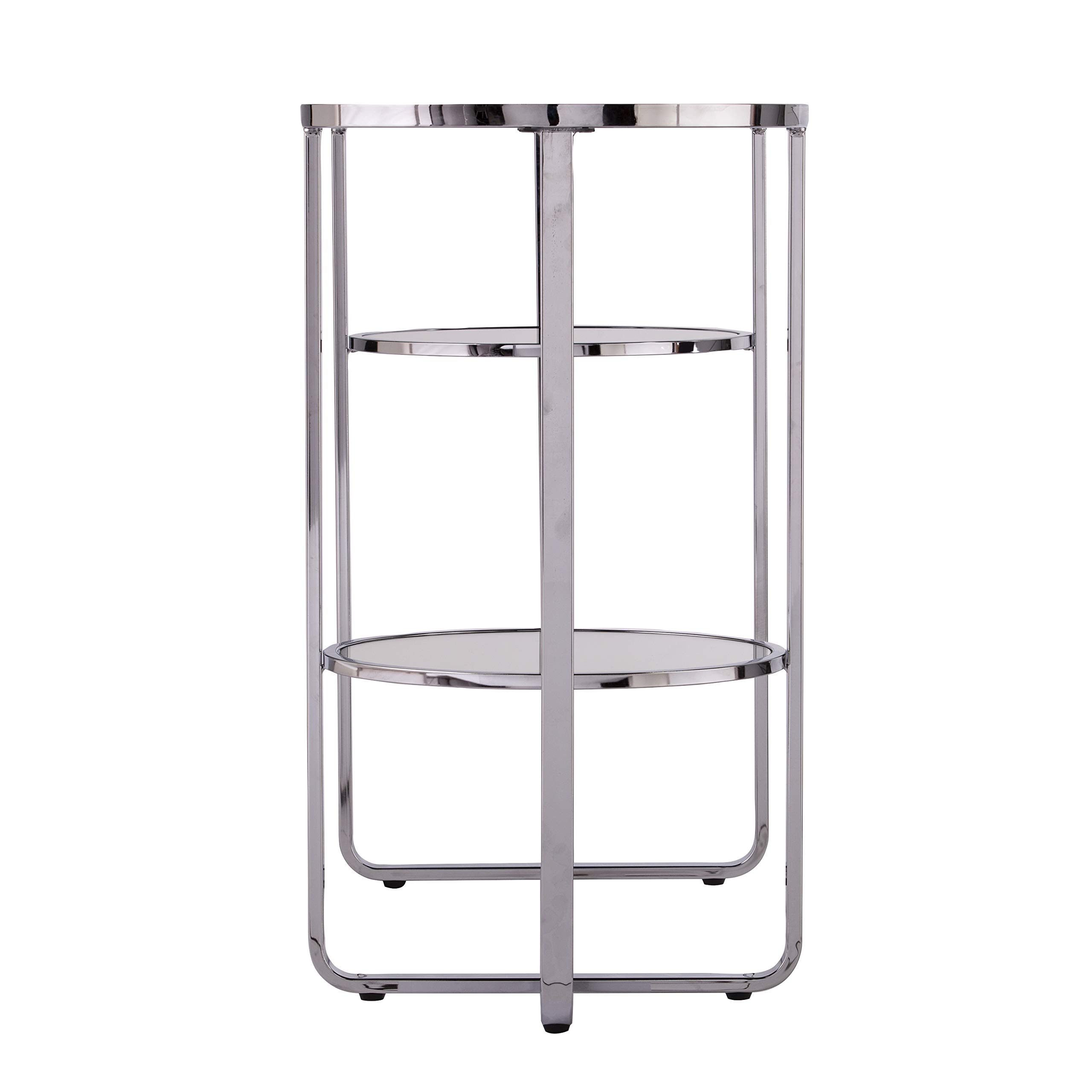 SEI Furniture Maxina Console Table - Polished Chrome Finish, Modern Entryway Table for Hallway, Living Room & Foyer Decor
