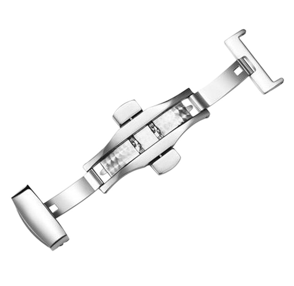 18mm Silver Butterfly Watch Clasp Replacement - Premium Stainless Steel Watch Buckle for Men & Women | Perfect for Watch Repair, DIY Projects & Luxury Watch Accessories