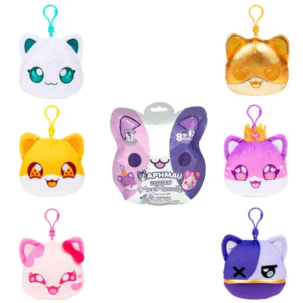 Aphmau MeeMeows Mystery Catface Clip Ons (Blind Bag) - Cute Cat Ear Hair Clips for Kids & Teens - Perfect for Cosplay, Dress Up, and Collectible Fun
