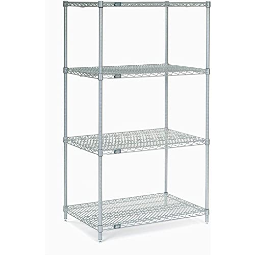 Nexel 4-Tier Adjustable Wire Shelving Unit - 14