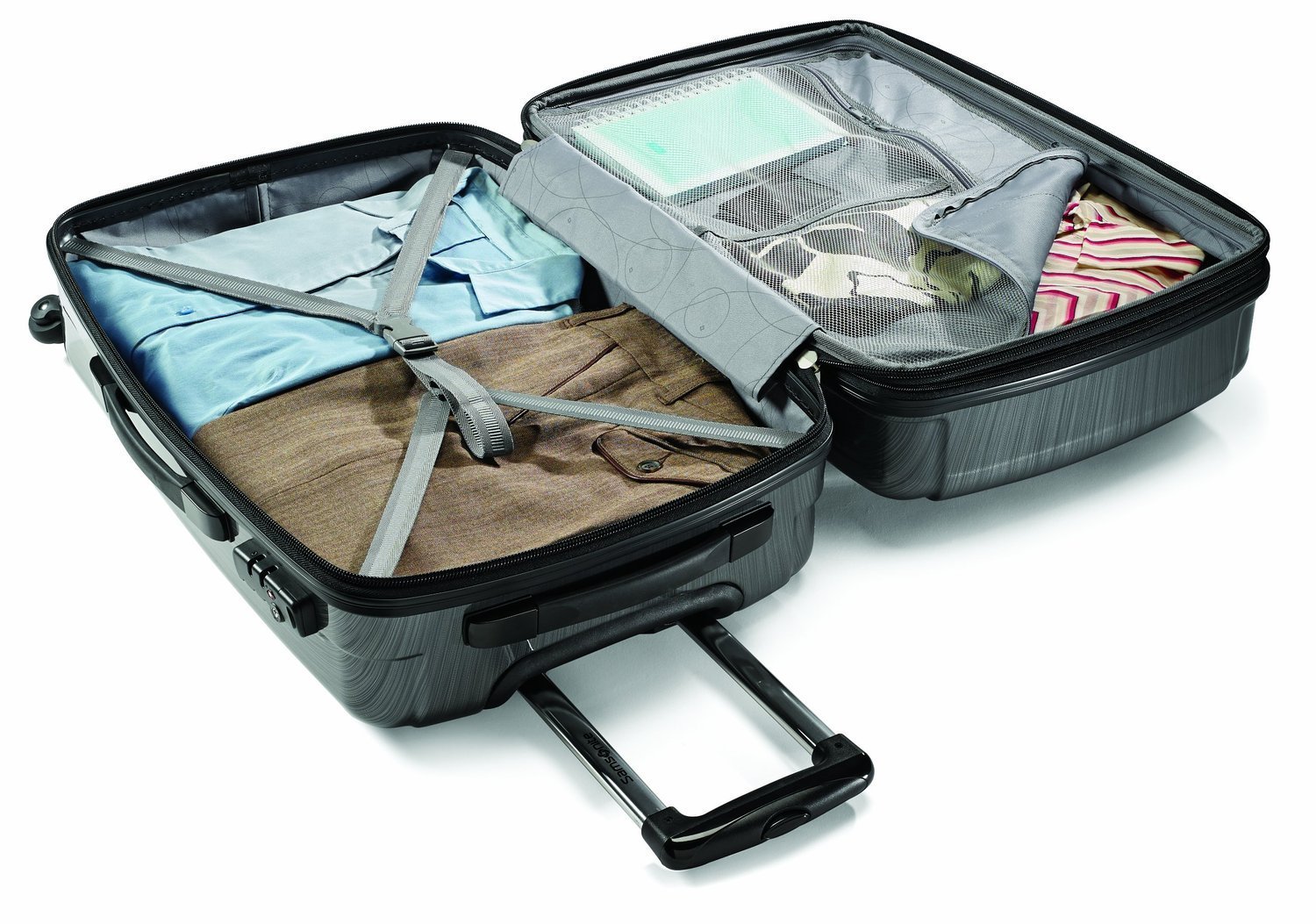 Samsonite Winfield 2 Hardside Expandable Luggage with 360° Spinner Wheels, Teal Blue, 28-Inch Checked Large Suitcase - Perfect for International Travel & Business Trips