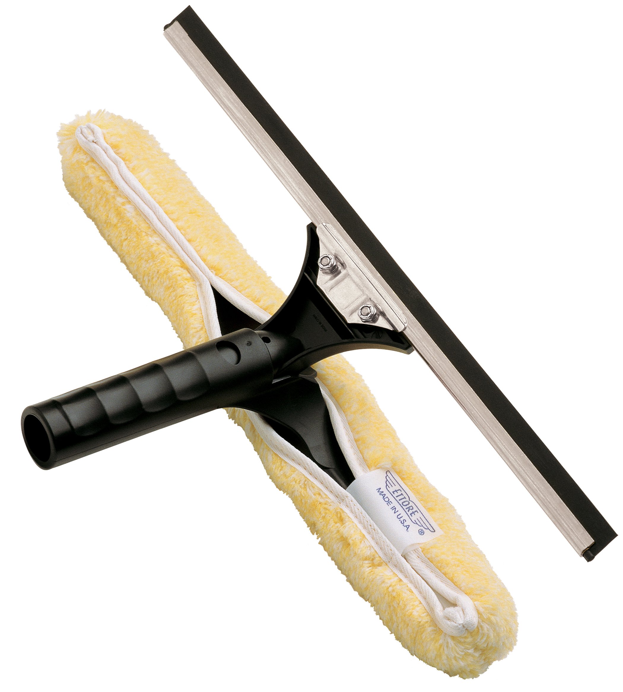 Ettore Stainless Steel Backflip Cleaning Tool - 6 Pack for Windows, Mirrors & Glass Surfaces - Heavy Duty Squeegee for Professional & Home Use