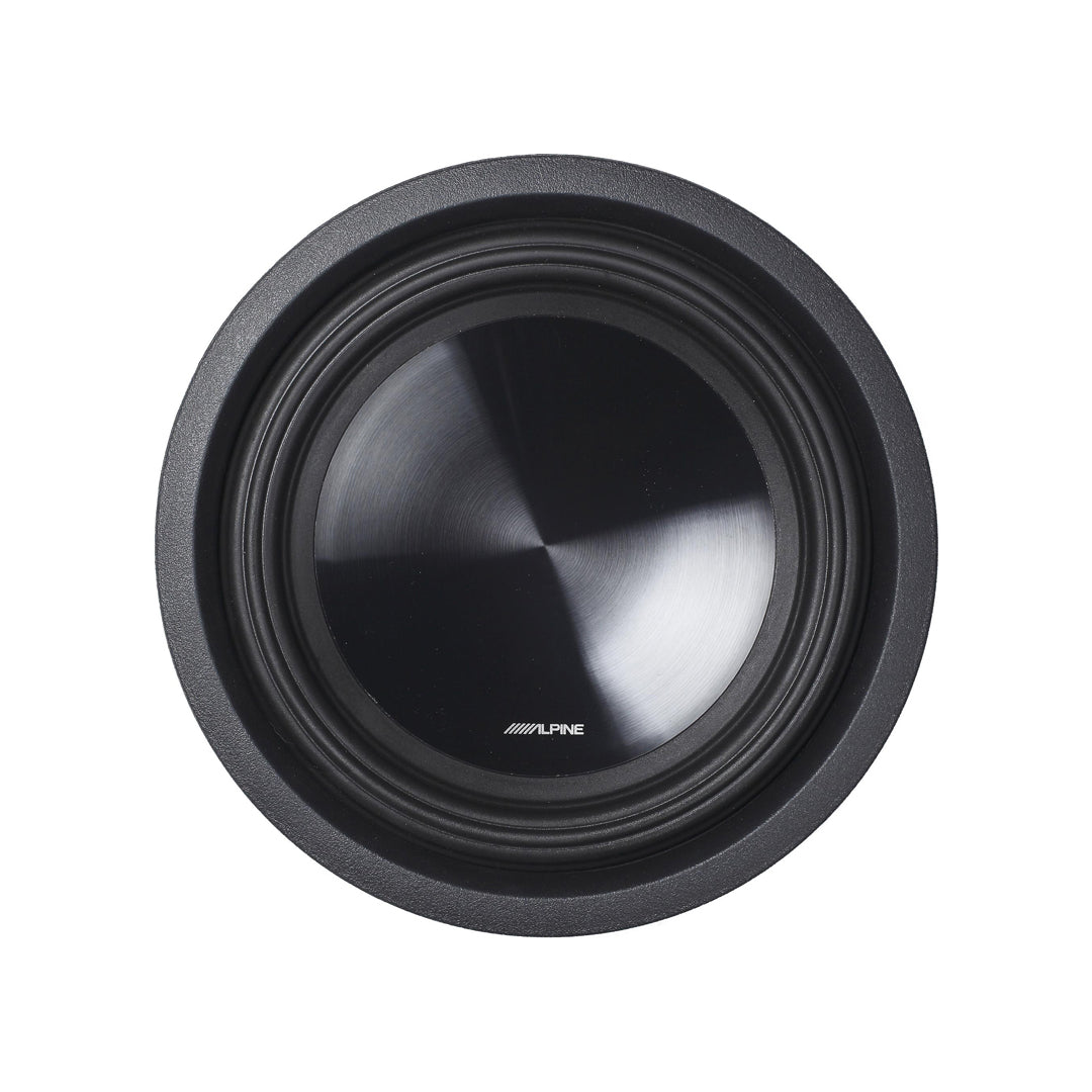 Alpine SWT 10S4 10-Inch Shallow Mount Subwoofer - 4 Ohm Voice Coil, 1000W Peak Power, SWT Series - Perfect for Car Audio Systems & Bass Enhancement