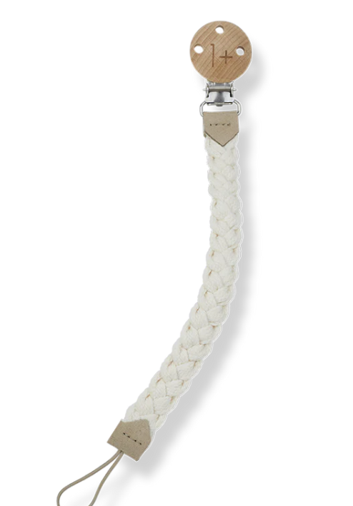 1+ IN THE FAMILY ELGA Pacifier Clip (One Size) - Secure Baby Pacifier Holder for Strollers, Car Seats & Diaper Bags