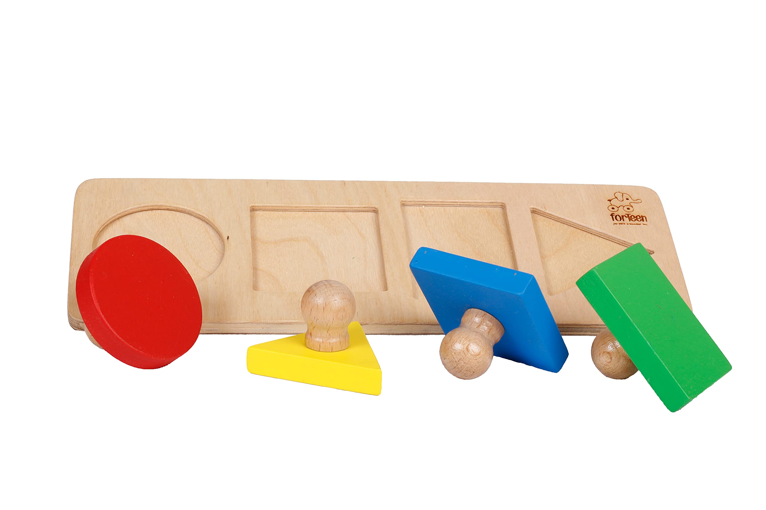 Wooden Shape Sorting Tray - Montessori Learning Toy for Toddlers | Educational Shape Matching Game for Kids | Perfect for Preschool Classroom & Home Play