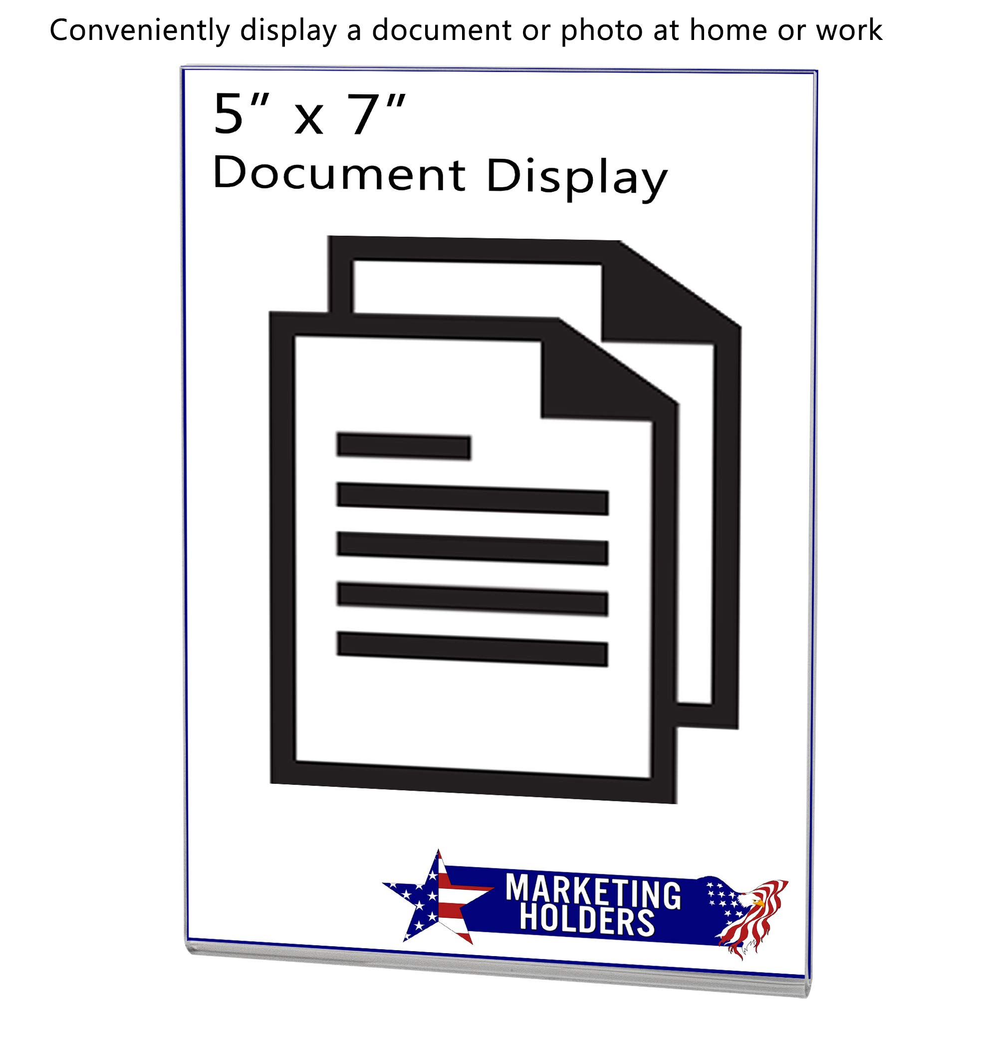 5 Pack Clear Acrylic Wall Sign Holders 5