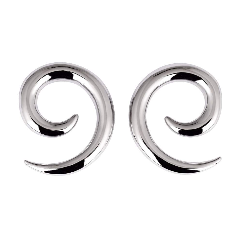YOFANST Stainless Steel Spiral Taper Ear Expander - 12G to 0G Stretching Jewelry for Ear Gauges & Piercings | Perfect for Body Modification, Alternative Fashion & Punk Style