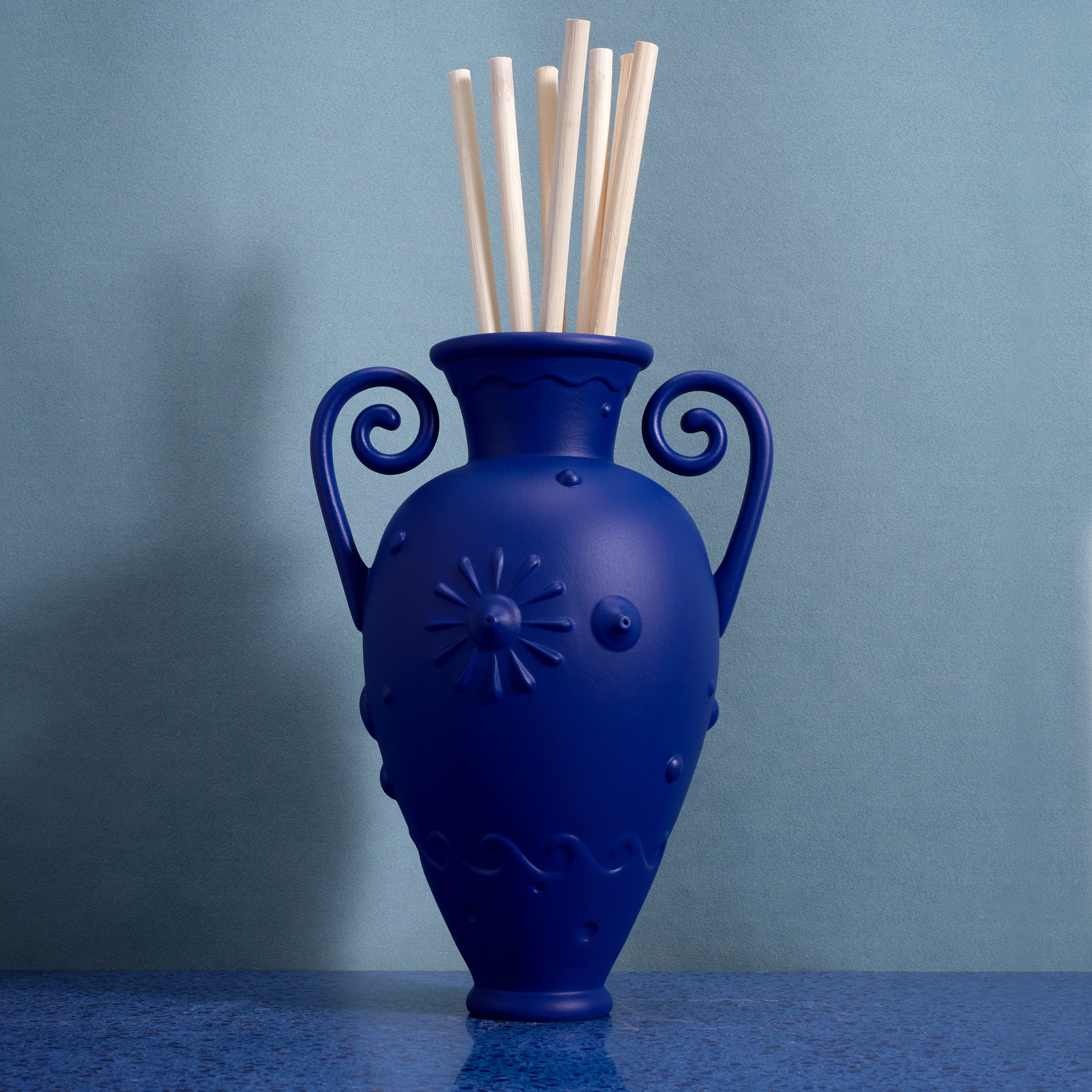 Pantheon Orpheus Amphora & Veti Vert Essential Oil Diffuser Set - Blue Ceramic Aromatherapy for Home, Office & Spa Relaxation