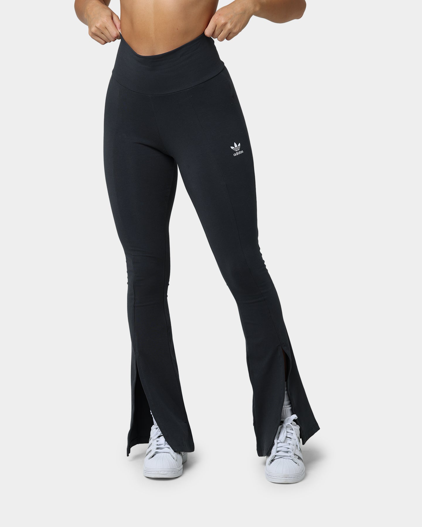 Adidas Women's Running Tights - Carbon Black High-Waisted Workout Leggings for Yoga, Gym & Activewear
