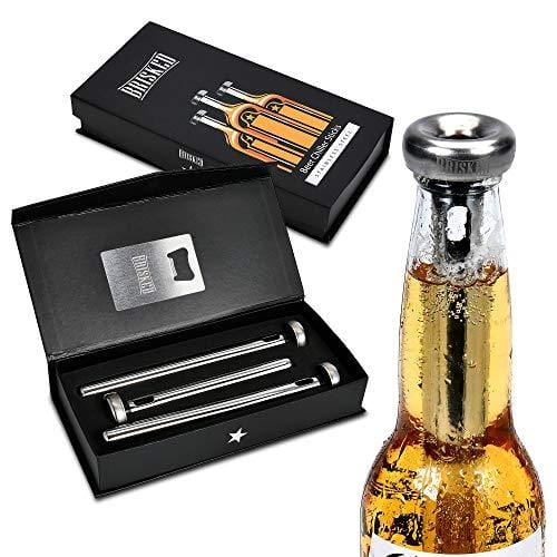 3-Pack Stainless Steel Beer Chiller Sticks for Bottles | Fast Cooling Drink Chillers | Perfect Christmas & Birthday Gift for Men | Great for Parties, BBQs & Outdoor Events