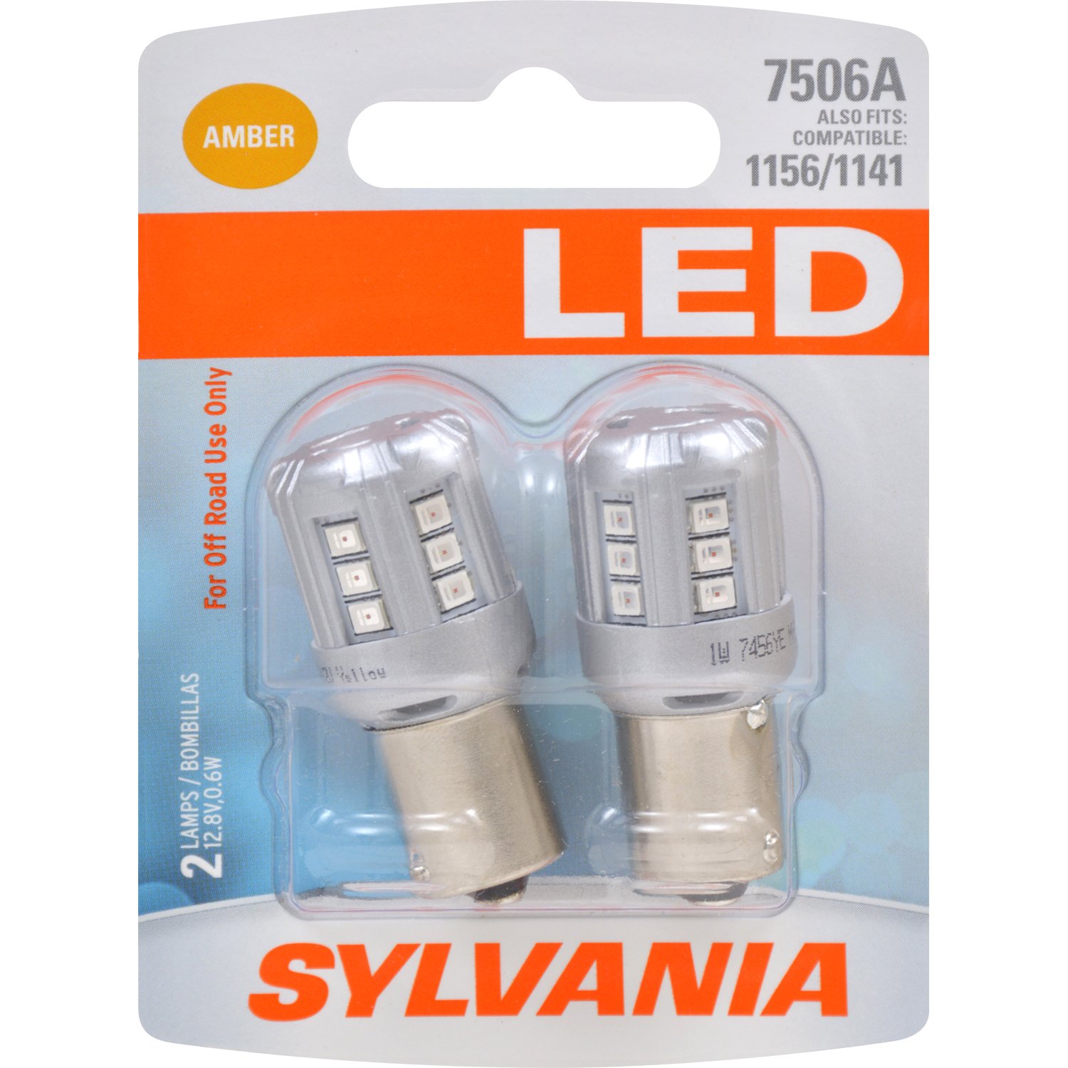 SYLVANIA 7506 LED Amber Mini Bulb - 2 Pack for Park & Turn Lights
