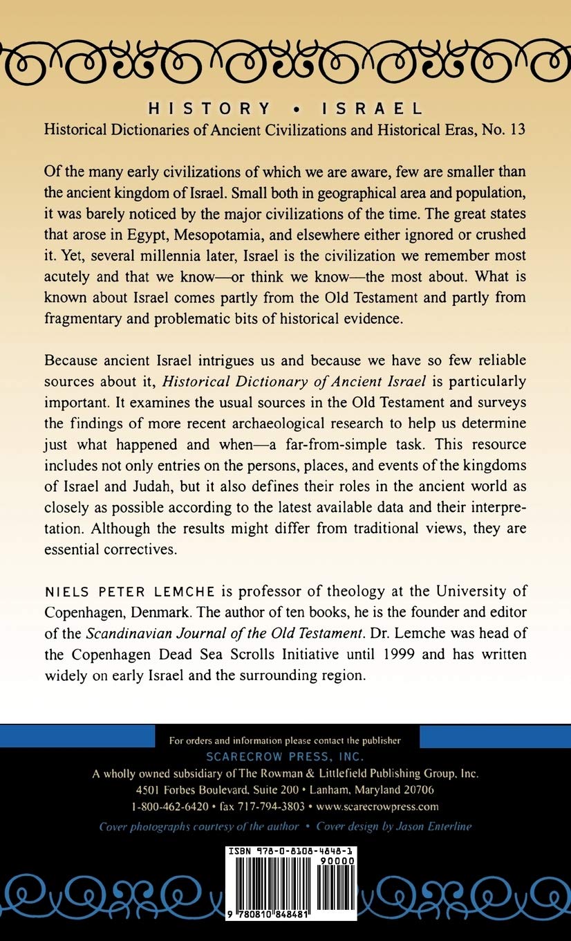 Historical Dictionary of Ancient Israel (Volume 13) - Comprehensive Guide to Ancient Hebrew Civilization | Perfect for Students, Researchers & History Enthusiasts | Historical Dictionaries of Ancient Civilizations Series
