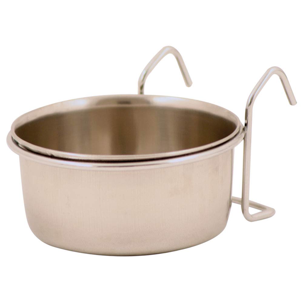 Stainless Steel Hook-On Chicken Waterer Cup - 600ml Capacity for Poultry Coops, Cages & Outdoor Use - Durable & Rust-Proof Pet Feeder for Chickens, Ducks, Birds