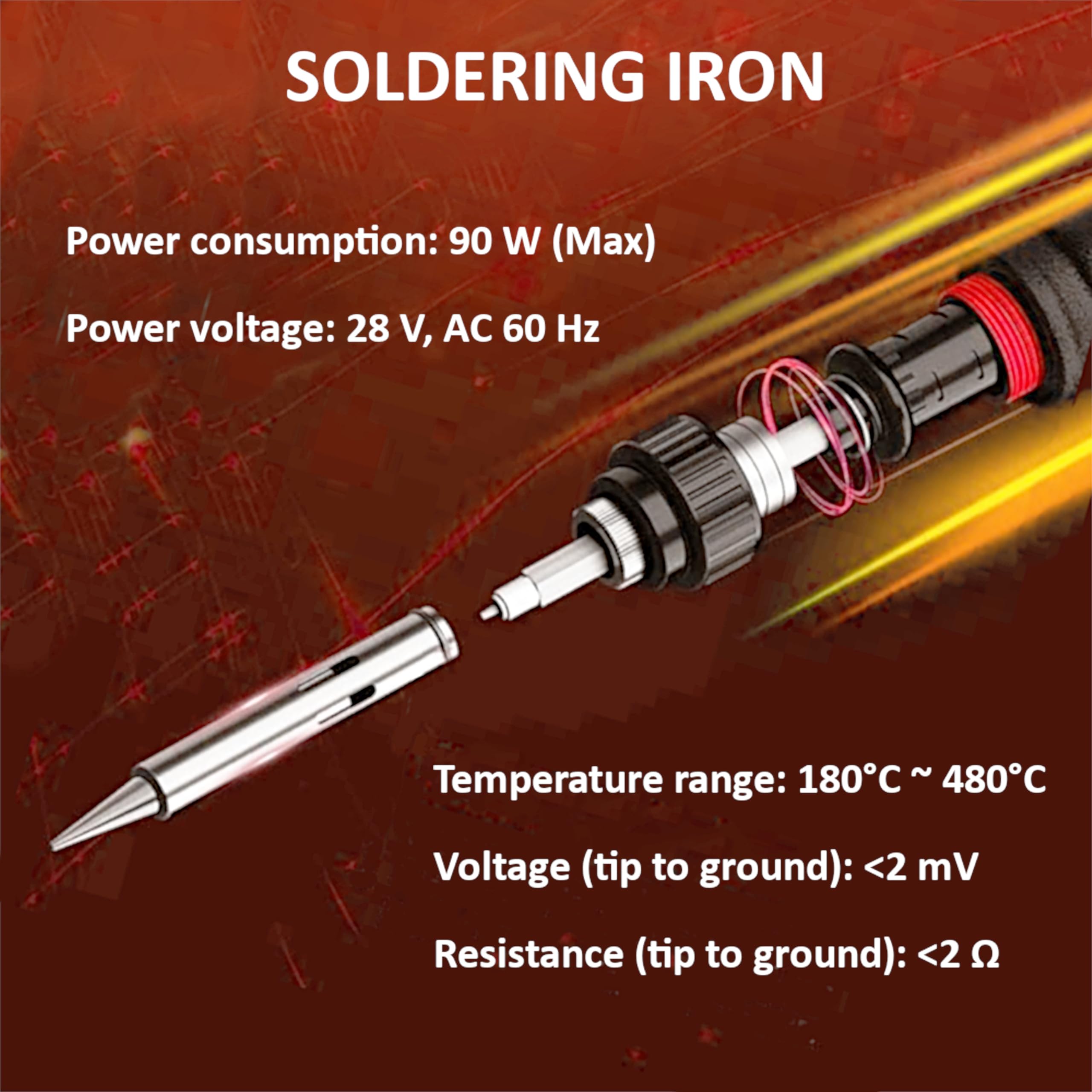 Digital Soldering Iron Station with Hot Air Rework & 2 Helping Hands - 5 Replaceable Tips, Auto Sleep, °C/°F Conversion - Complete Electronics Repair Kit with Multimeter for DIY Projects & Circuit Board Repair