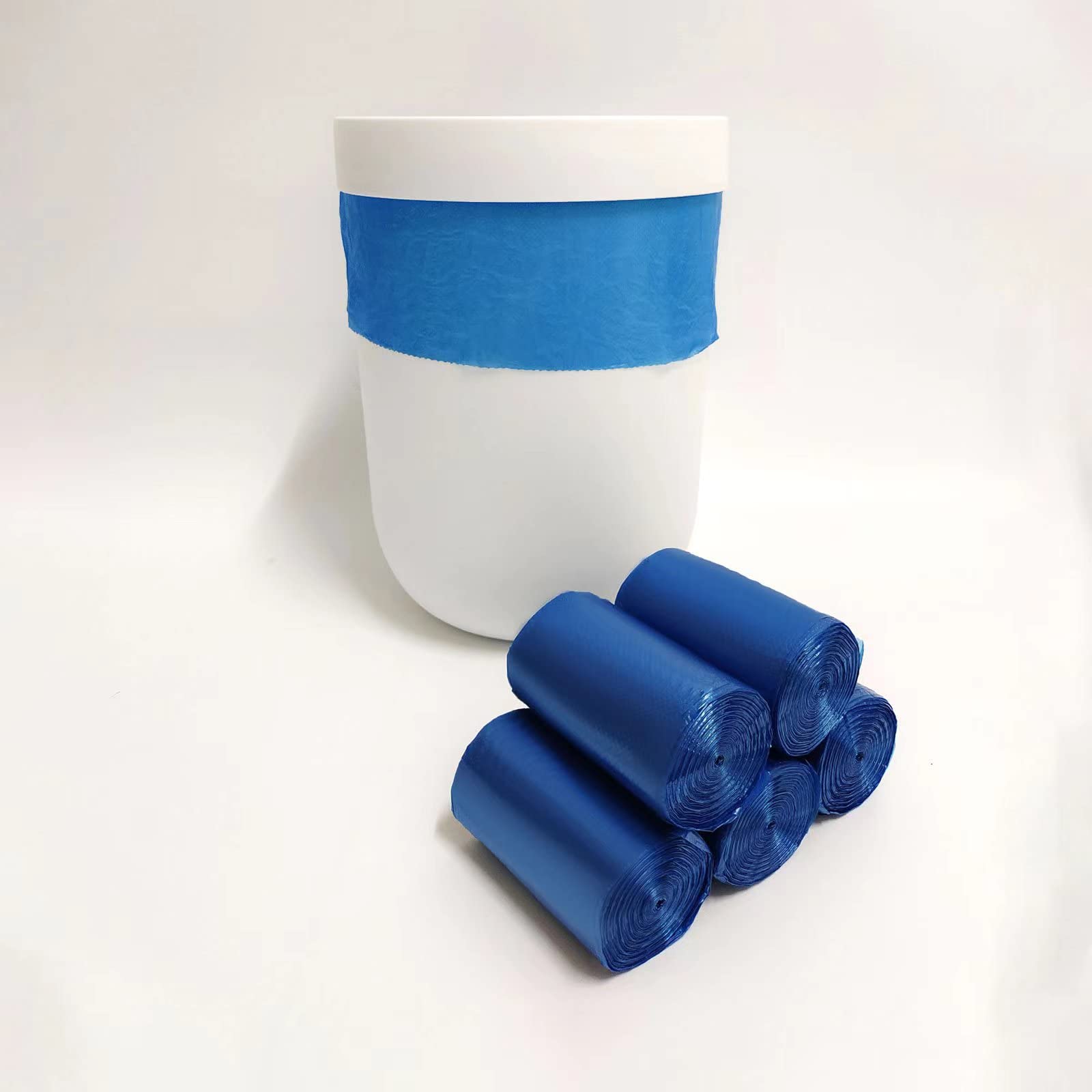 1.2 Gallon Trash Bags 150 Count - Thick Small Garbage Can Liners for Bathroom, Living Room, Office - Navy Blue - Perfect for Waste Bins, Diaper Pails & Pet Litter Disposal
