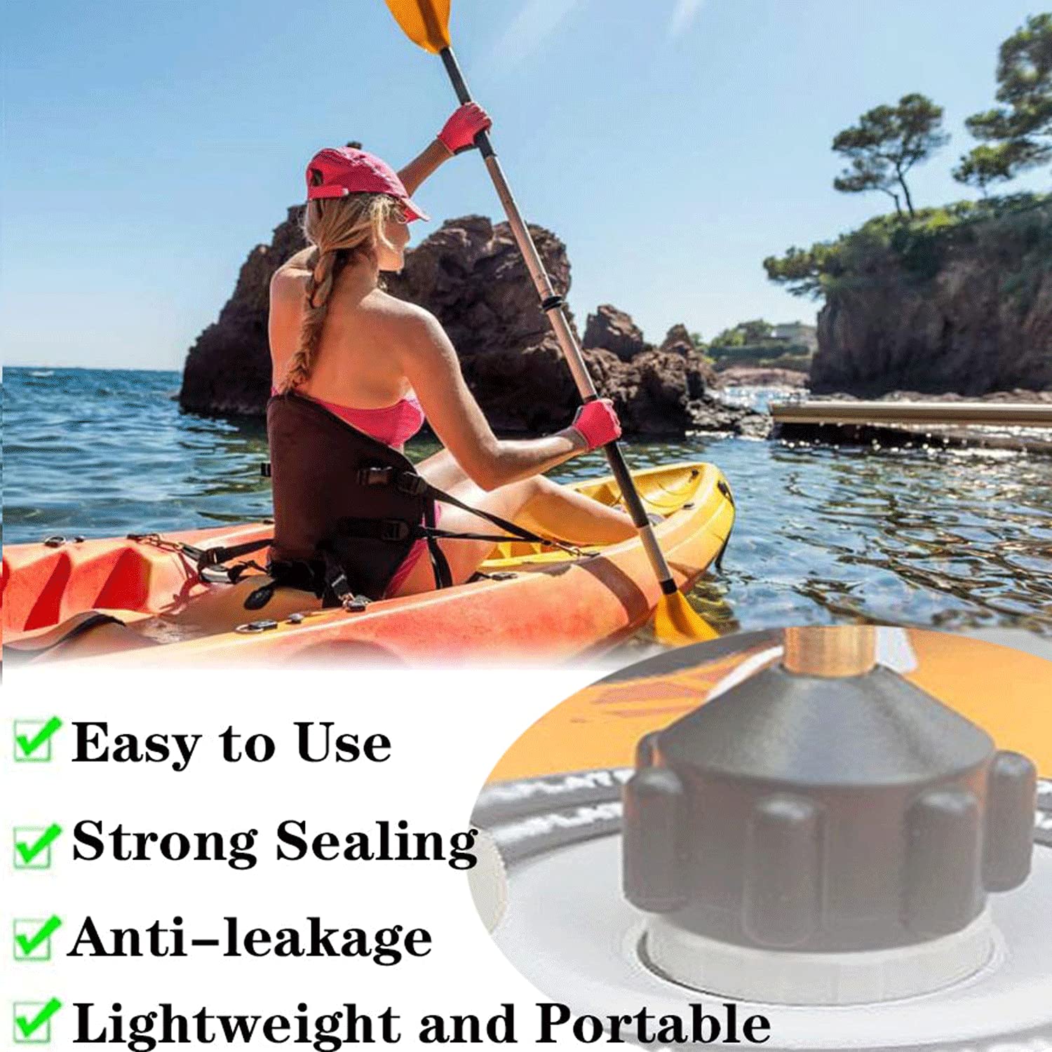 **Inflatable SUP Pump Adapter - Universal Air Valve Converter for Stand Up Paddle Boards, Inflatable Beds, Boats & Kayaks - Perfect for Quick Inflation & Outdoor Water Sports**