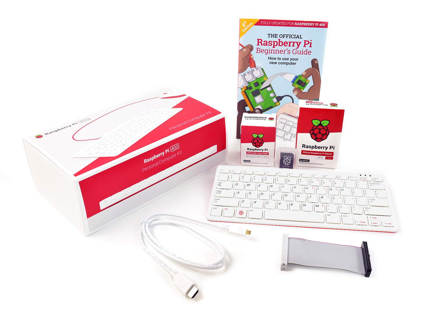 Raspberry Pi 400 All-in-One Keyboard Computer Kit with Official Mouse, 16GB SD Card (Preloaded with Raspberry Pi OS), and Power Supply - Perfect for Coding, DIY Projects, and Home Automation