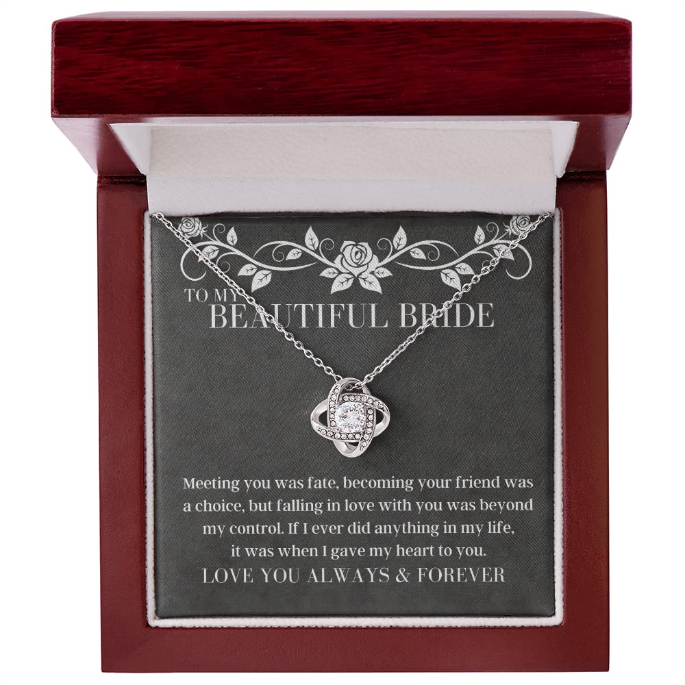 Elegant Bridal Necklace - Perfect Wedding Gift from Groom to Bride | Sterling Silver Heart Pendant Jewelry for Bride-to-Be, Anniversary & Romantic Occasions