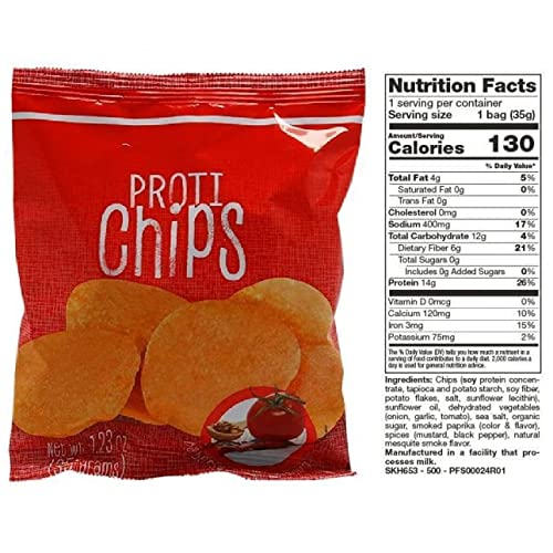 BariatricPal Proti Chips - Low Carb High Protein Snacks, 5 Flavor Variety Pack (35 Bags) | Keto Friendly, Gluten Free Diet Food for Weight Loss & Healthy Lifestyle | Perfect for Office, Gym or On-the-Go Snacking