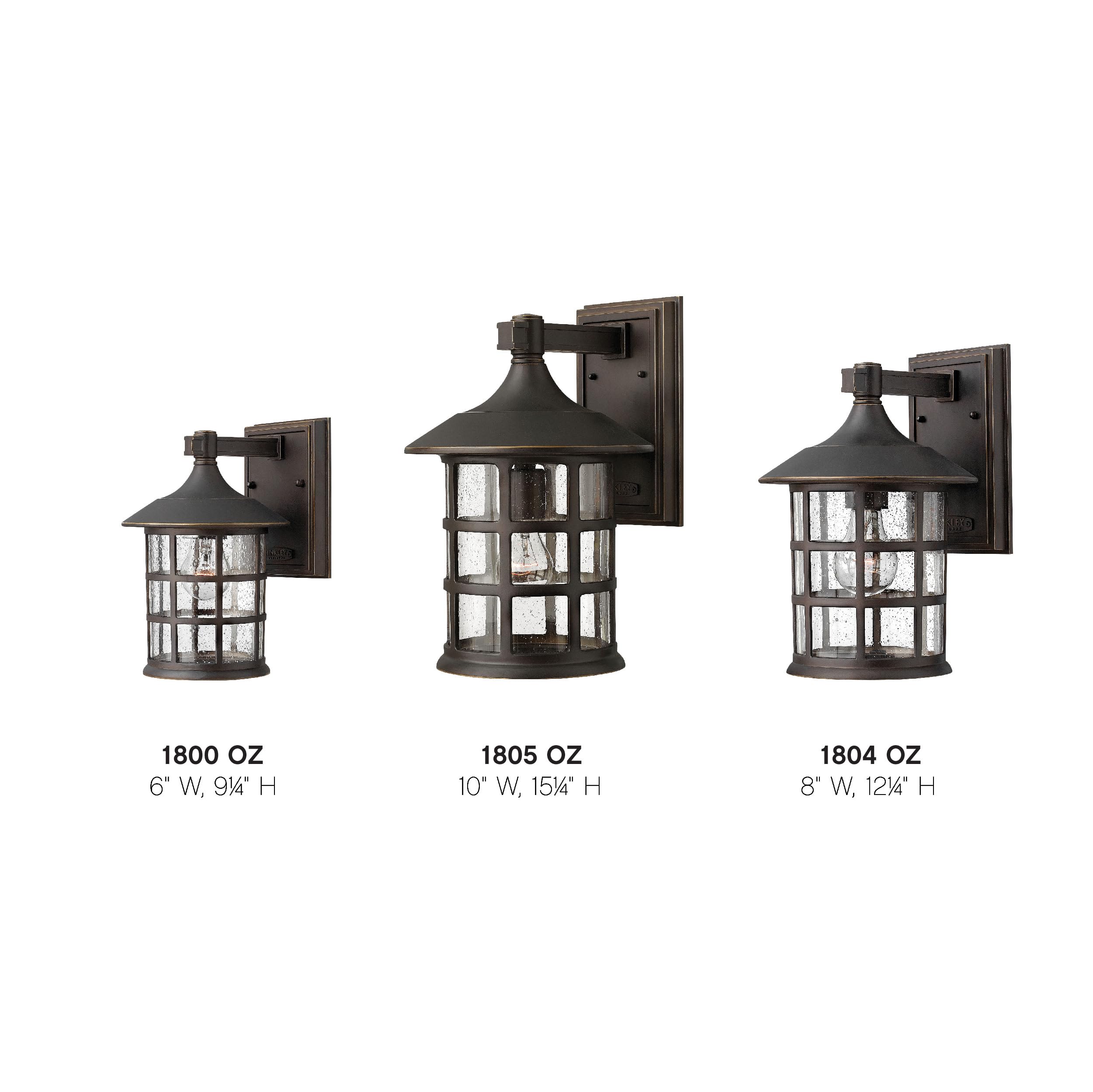 Hinkley Freeport 1804OZ Small Outdoor Wall Mount Lantern - New England Style Cast Aluminum Fixture with Clear Seedy Glass in Oil Rubbed Bronze - Perfect for Porch, Patio, Garden, and Entryway Lighting