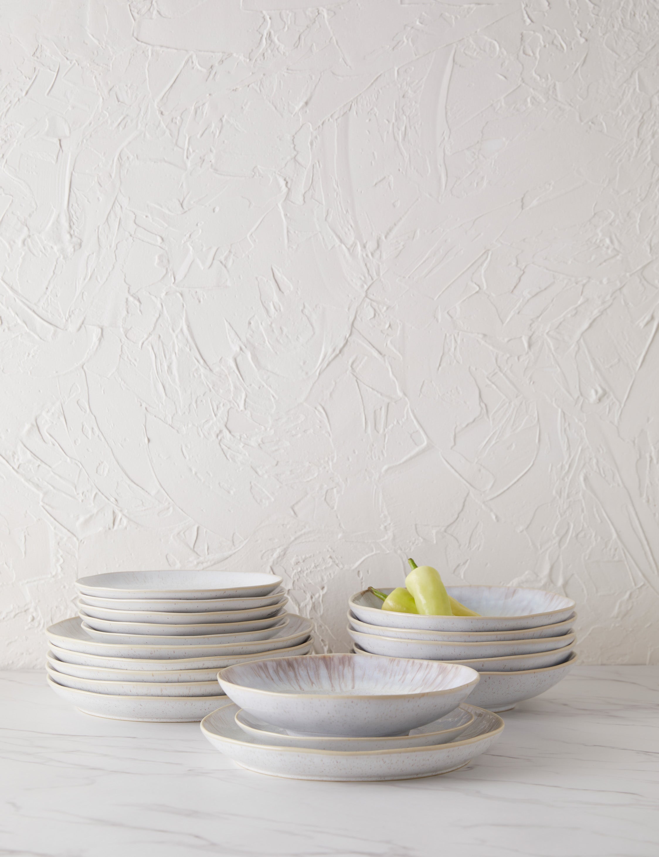 Casafina Eivissa Stoneware Dinnerware Set - Durable Porcelain Plates, Bowls & Mugs for Everyday Use - Elegant Dinnerware for Home, Restaurant & Special Occasions