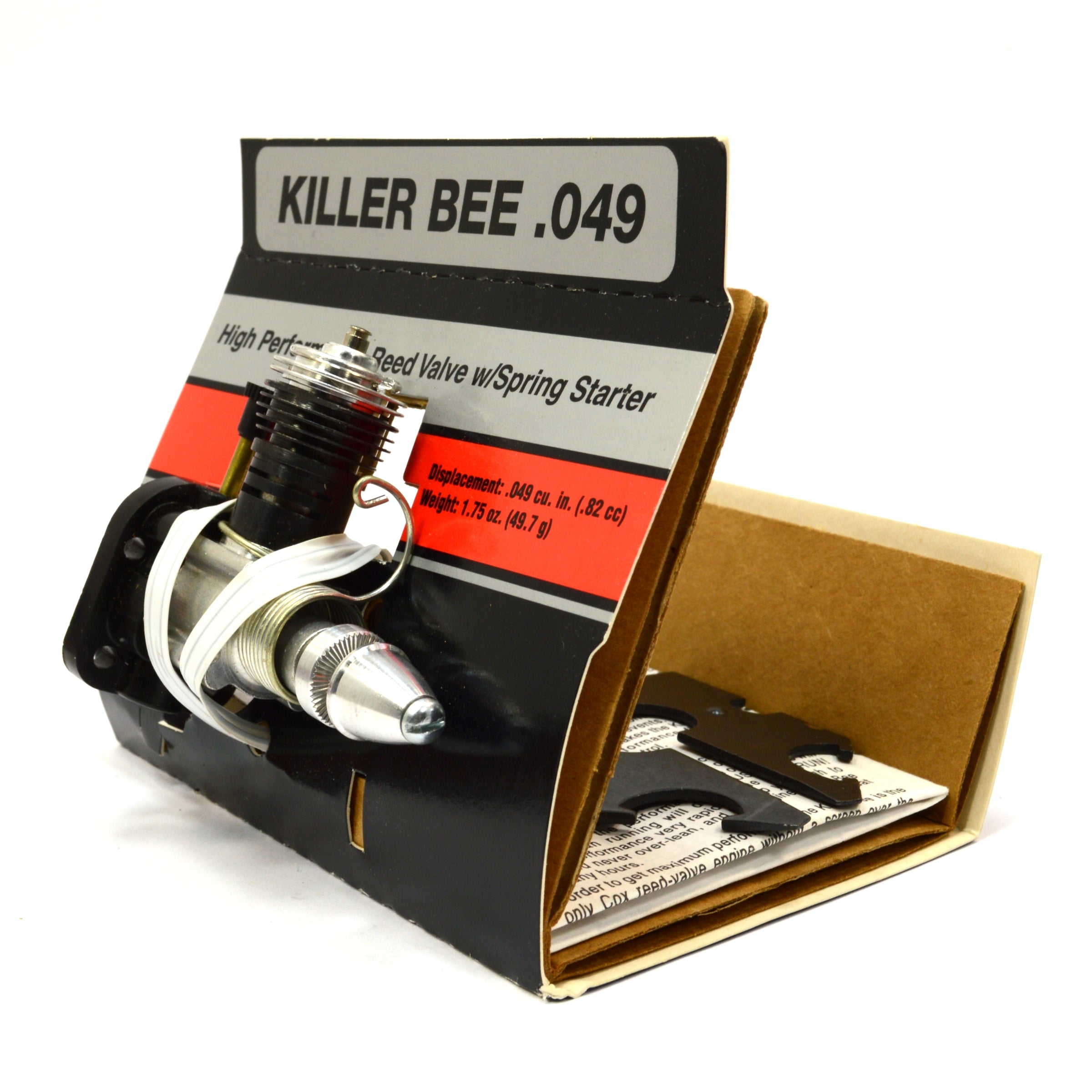 New in Box COX Killer Bee .049 Engine with Spring Starter #340 for Model Airplanes - Perfect for RC Aircraft Hobbyists and Beginners