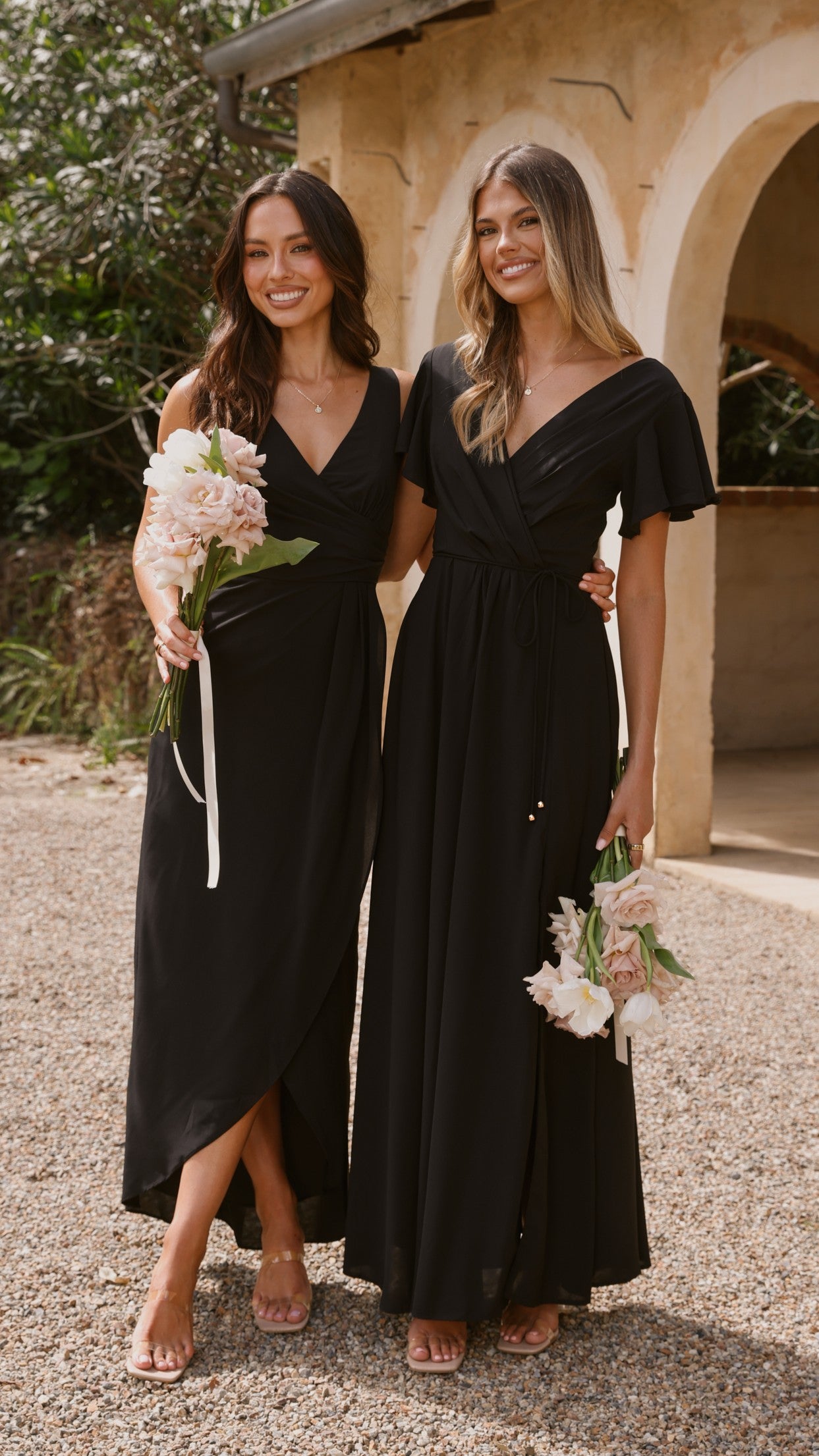 Charlize Maxi Dress for Women - Elegant Black Long Flowy Dress for Summer, Beach, Party & Evening Wear