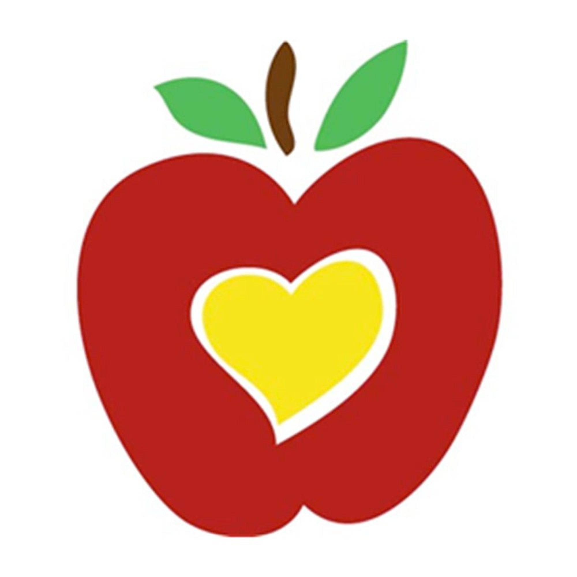 Teacher's Apple Tote Bag - Natural Canvas Reusable Shopping Tote for School & Work | Eco-Friendly Grocery Bag for Teachers, Professors & Educators