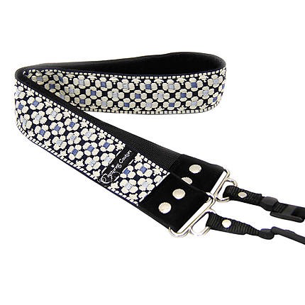 Fashionable Daisy Dot Blue Camera Strap for DSLR & Mirrorless Cameras - Perfect for Travel, Photography & Everyday Use