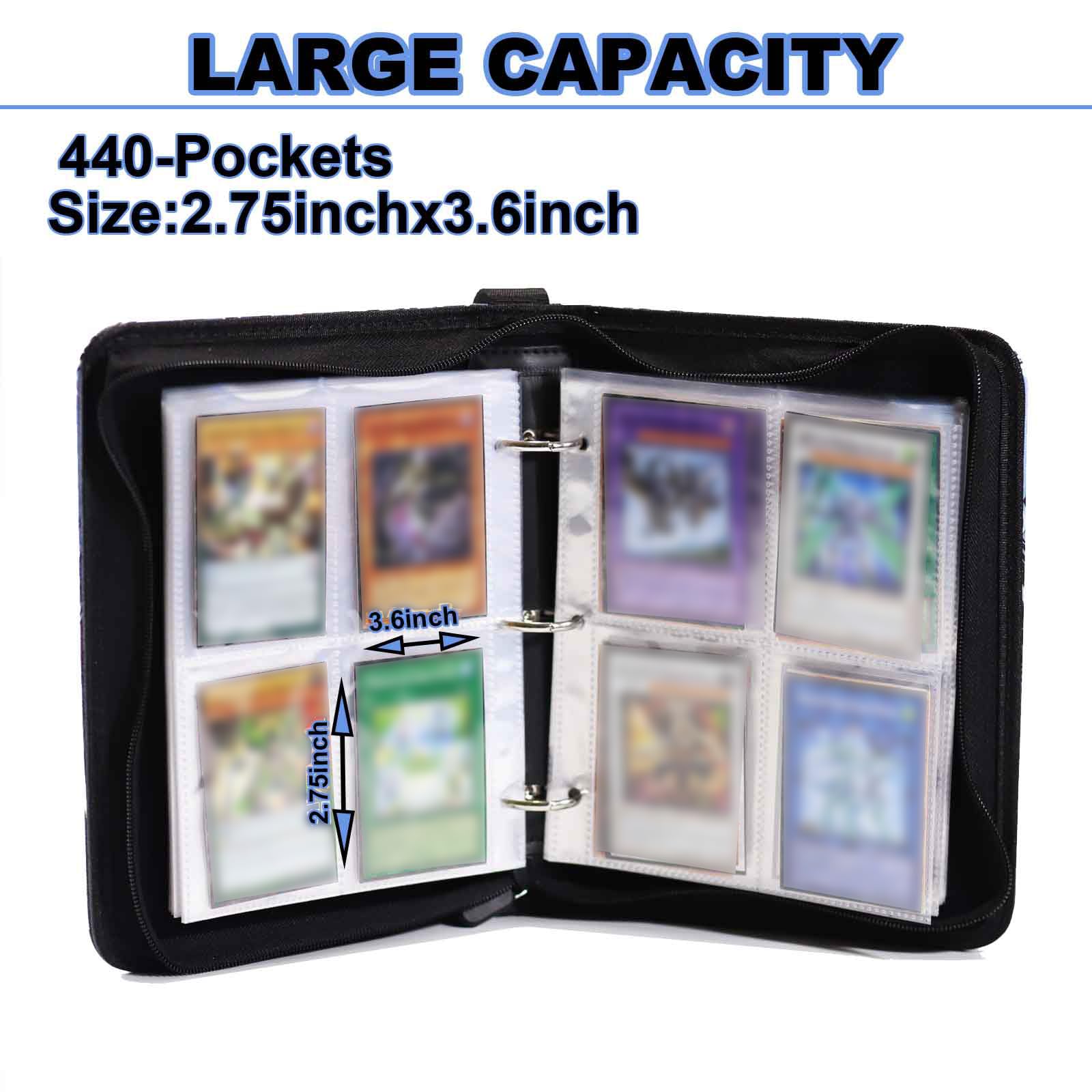 KarlyPro Kpop Photocard Binder - 440 Pocket A5 Album with Korean Stickers, 3-Ring Binder Pages & Card Protectors for Collectors | Perfect for Storing, Organizing, and Displaying Kpop Photocards