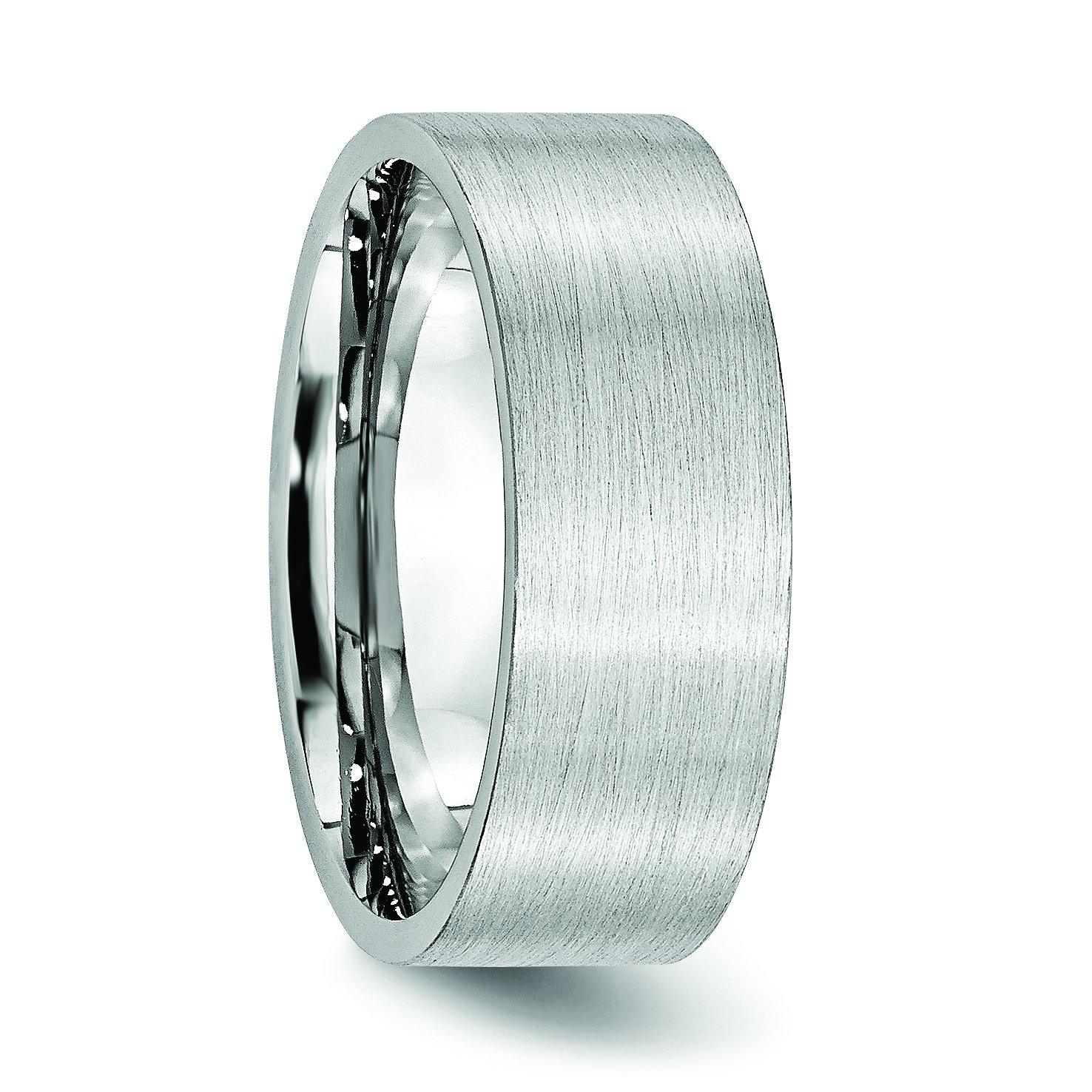 8mm Cobalt Flat Satin Wedding Band Ring for Men - Perfect for Weddings, Anniversaries & Everyday Wear