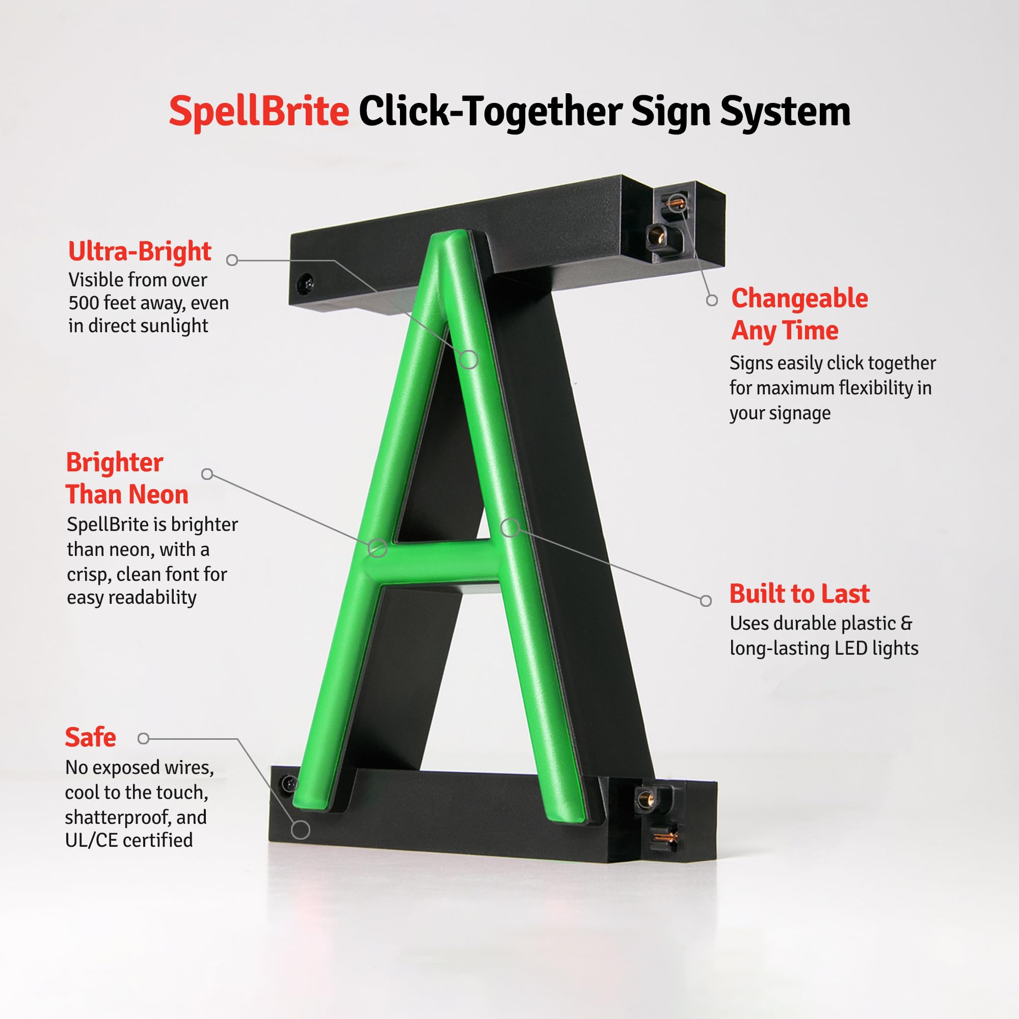 SpellBrite COFFEE Sign - Green LED Neon Light Cafe Sign for Coffee Shops & Restaurants | 22.7 x 6.3 Inches | Perfect for Bar Decor, Coffee Bar Display & Coffee Lover Gifts