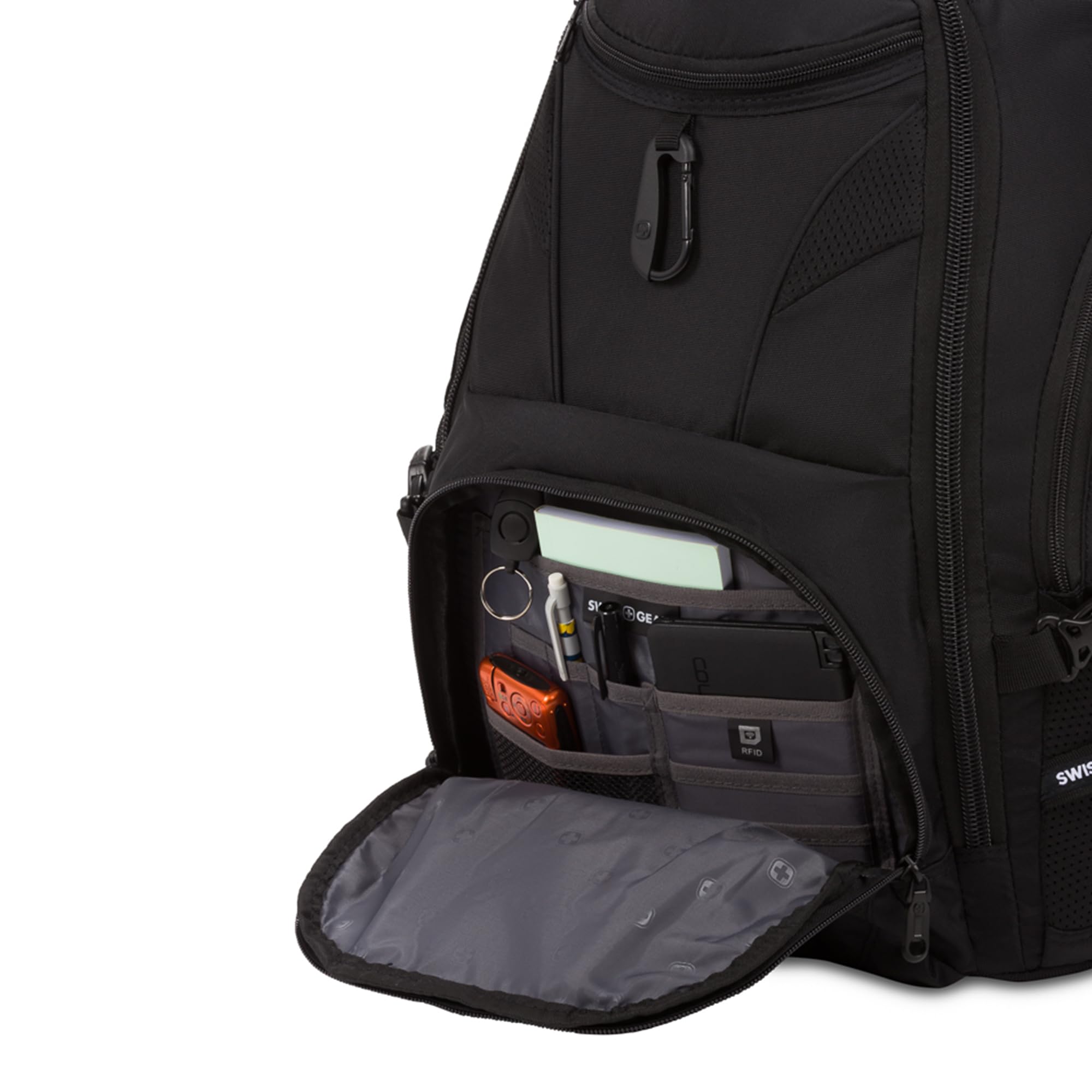 SwissGear 1900 Scansmart TSA Approved 17 Inch Laptop Backpack for Business Travel, Black - Perfect for Airports, Office & College (Fits 19 Inch Laptops)