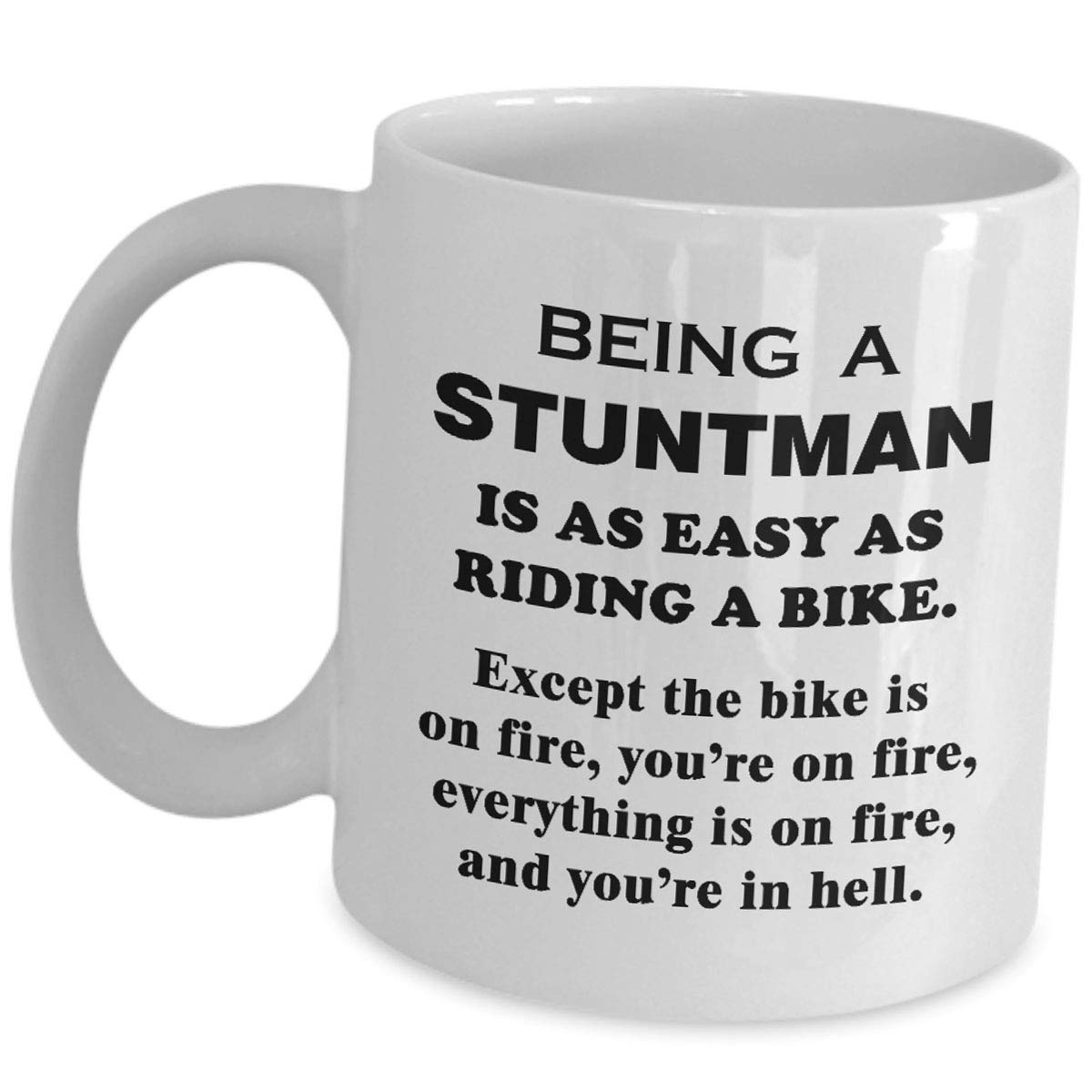 Funny Stuntman Coffee Mug - Cute Gag Gift for TV Film Actors & Daredevils - Perfect for Screen Actors Guild (SAG) Performers - Great for Coffee, Tea or Office Use