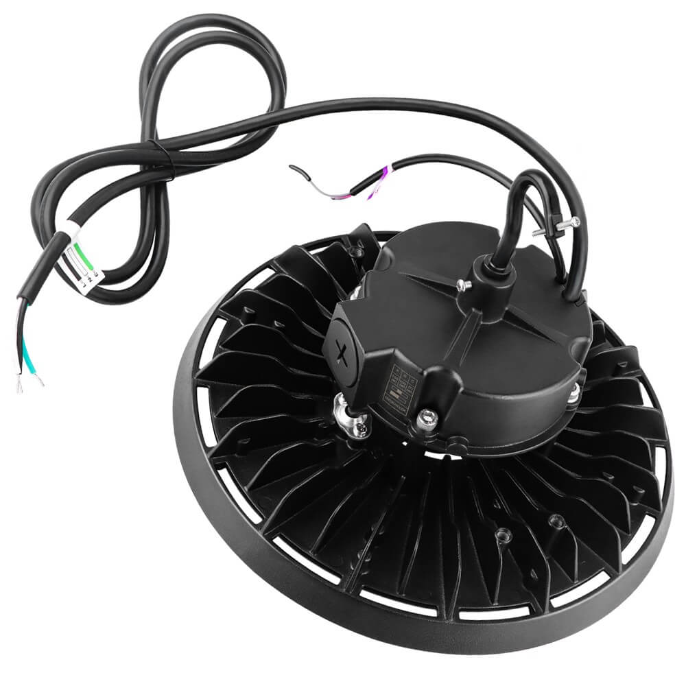 EcoMAX Round UFO LED High Bay Light 150W/100W/80W - 23,250 Lumens - 5000K/4000K Daylight White - 120-277V - 400W Metal Halide Equivalent - Perfect for Warehouses, Garages, and Industrial Spaces
