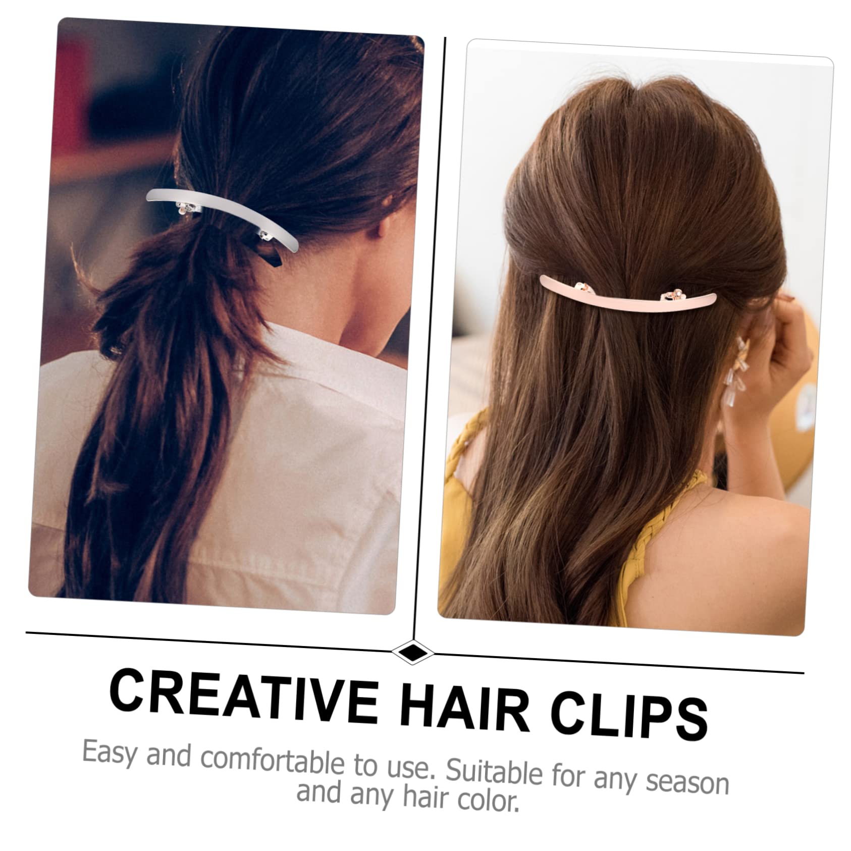 Minkissy Hair Clips for Women & Girls - 6pcs Ponytail Holder Barrette Set in Gold, Silver & Rose Gold - Fashion Hair Accessories for Parties, Weddings & Daily Styling