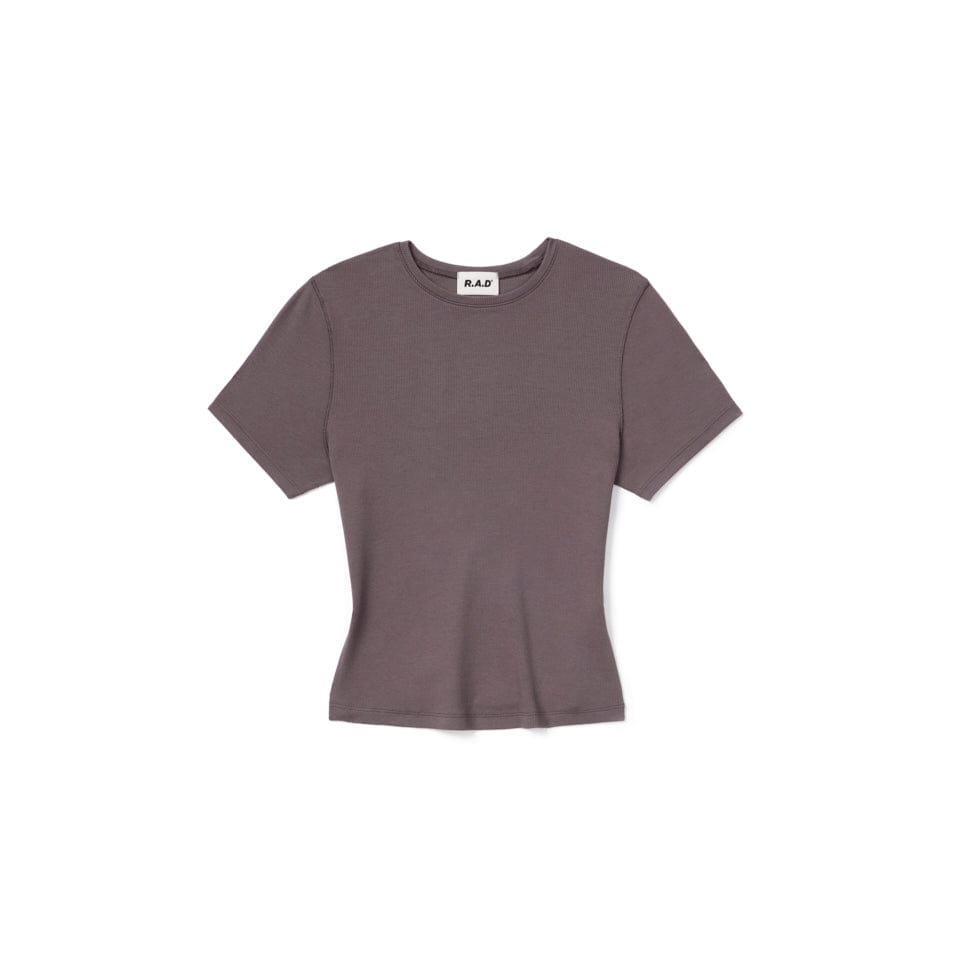 Premium Ribbed T-Shirt in Deep Taupe - Soft & Stylish Casual Wear for Men & Women | Perfect for Everyday Outfits, Layering, and Relaxing at Home