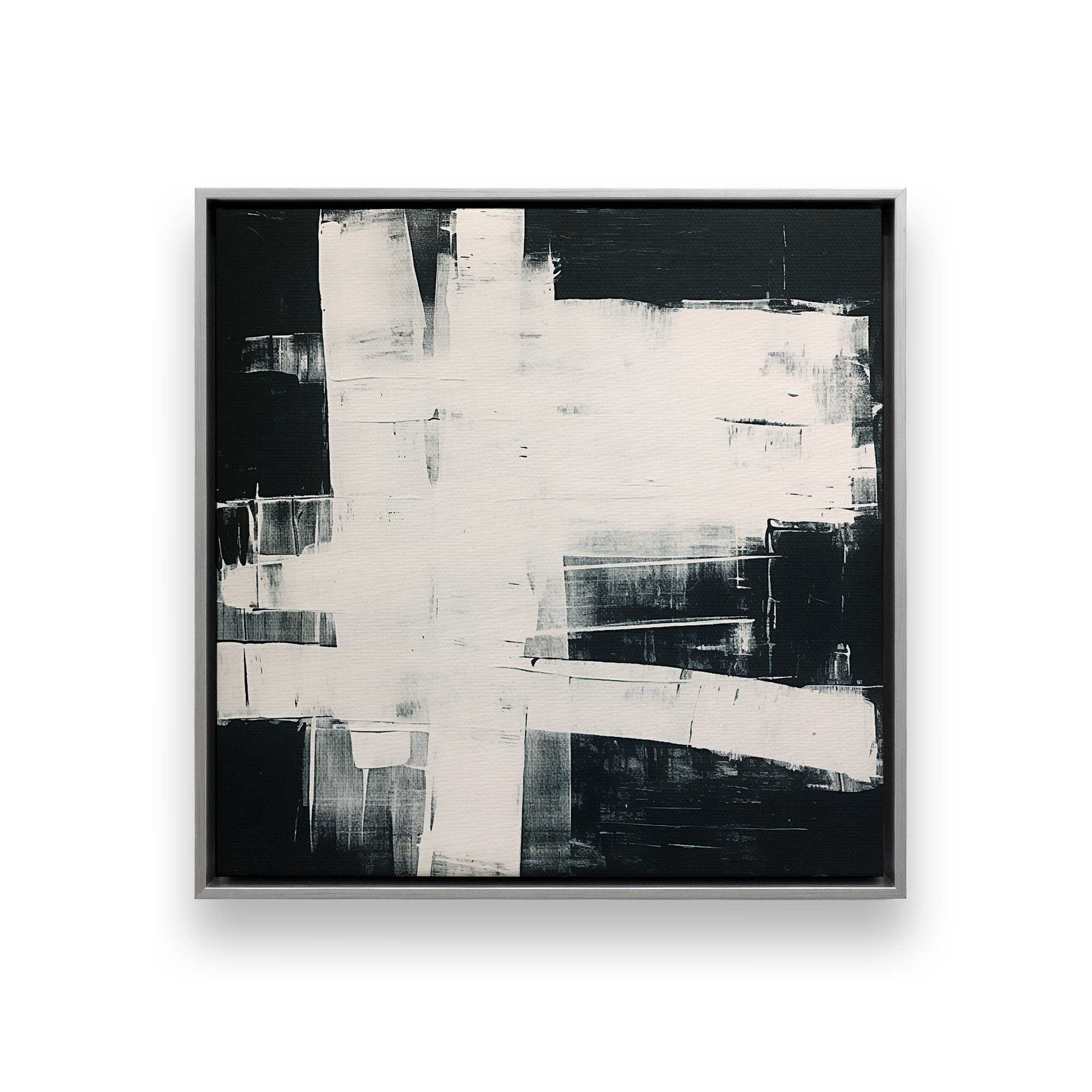 Eclipsed Onyx Tangle I Abstract Art Print on Canvas - Modern Wall Decor for Living Room, Bedroom & Office