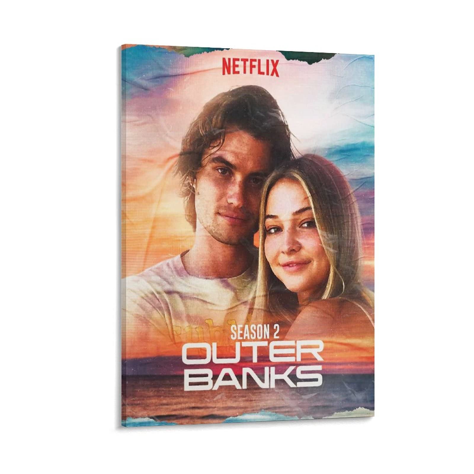 Outer Banks Season 2 Movie Poster Wall Art - 24x36 Inch (60x90cm) Canvas Painting for Bedroom Decor, Living Room, Home Theater & Gift Ideas - TANGYIN Premium Quality Print