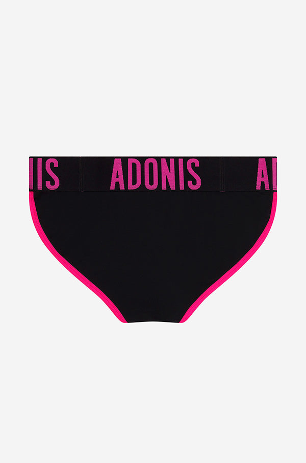 Pop Black & Pink Jock Brief - Men's Athletic Support Underwear for Sports & Workout - Comfortable Stretch Fabric for Running, Gym & Active Lifestyle