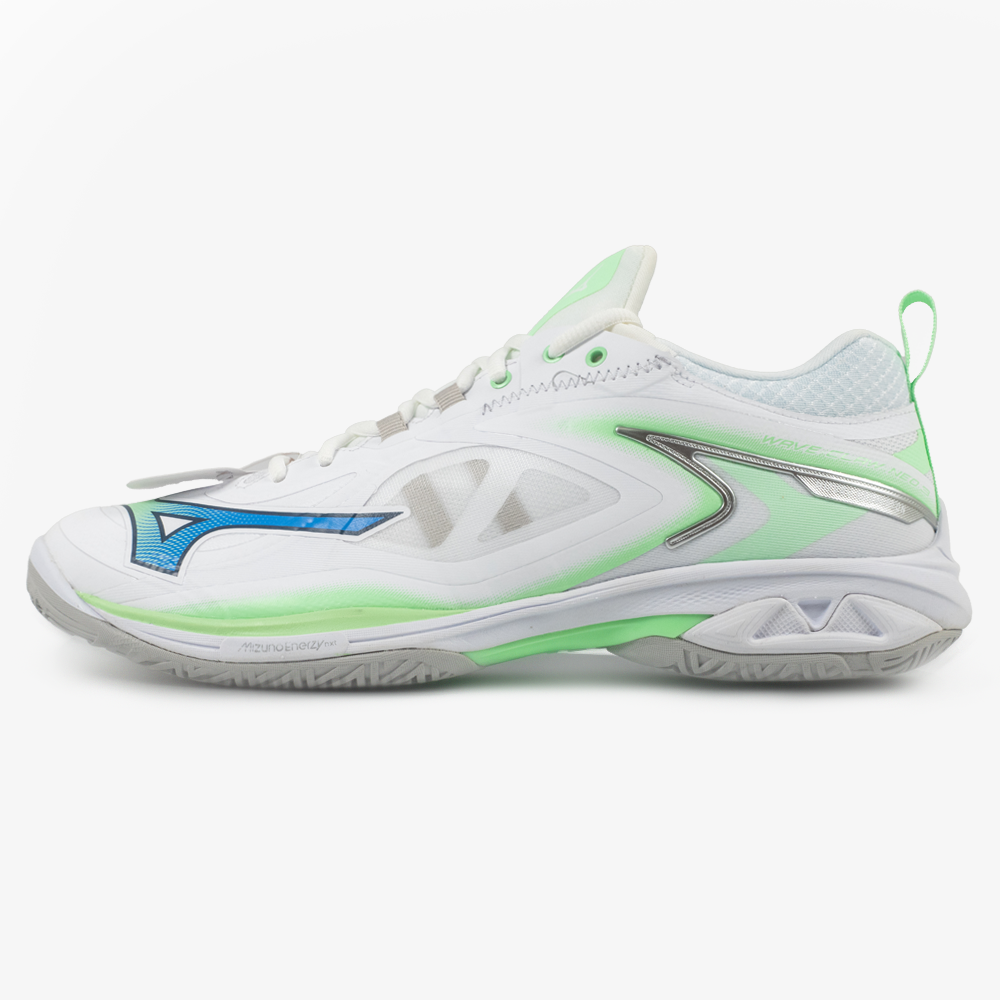 Mizuno Wave Claw Neo 3 Wide Volleyball Shoes for Men & Women - White/Lime - High Performance Indoor Court Shoes for Volleyball & Badminton Players