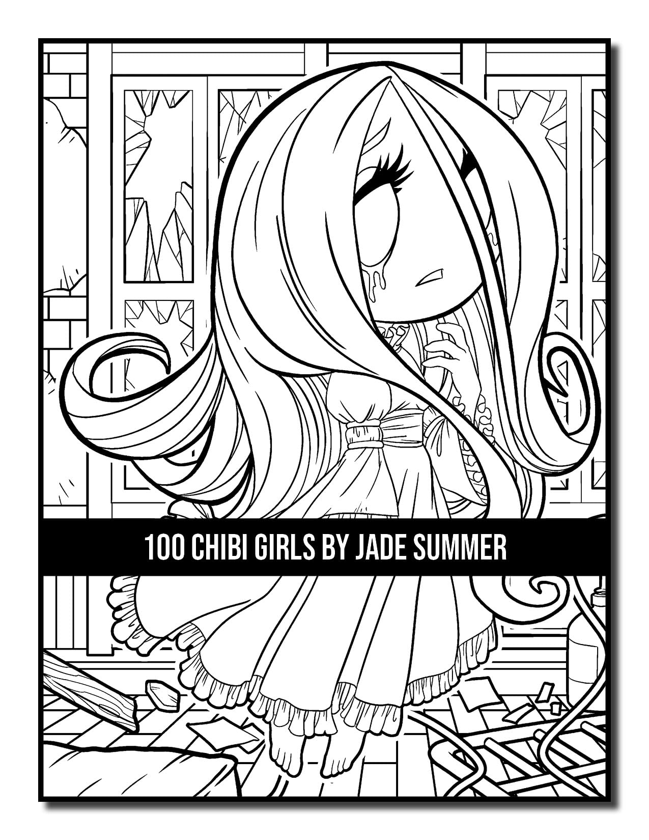 100 Chibi Girls: Cute & Fantasy Adult Coloring Book with Horror & Christmas Themes - Perfect for Stress Relief, Gifts & Creative Relaxation