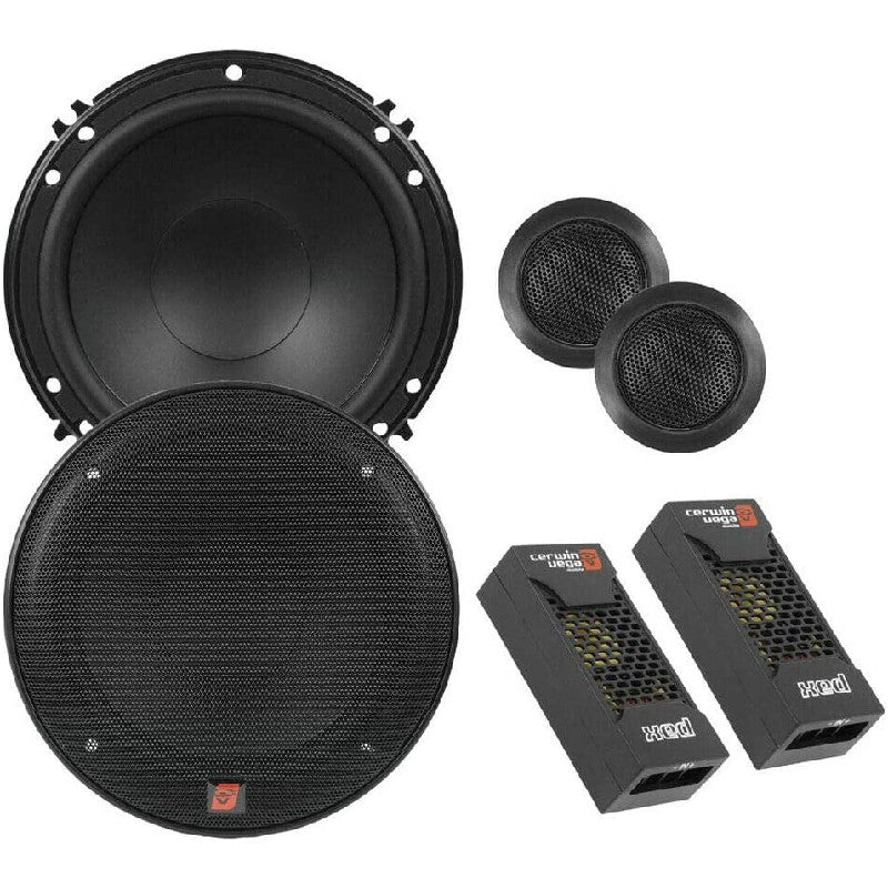 Cerwin Vega XED650C 300W 6.5 Inch 2-Way Car Component Speaker System - Premium Sound for Cars, Trucks & SUVs - Perfect for Music Lovers & Audiophiles