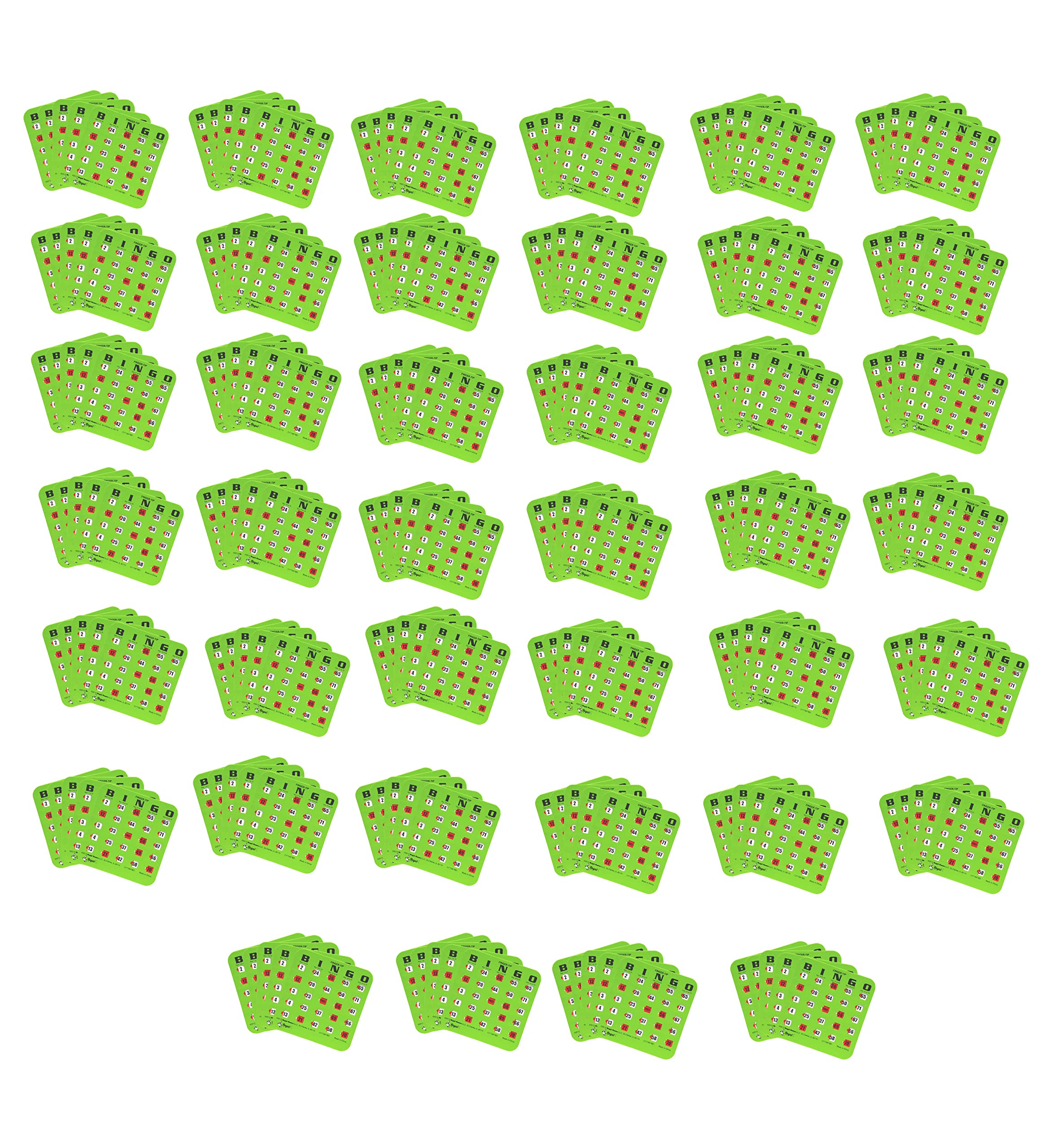 Regal Bingo Bulk Bingo Cards with Sliding Windows - 200 Pack Reusable Large Print Bingo Game Cards for Adults & Large Groups - Green | Perfect for Parties, Fundraisers, Senior Activities & Family Game Nights