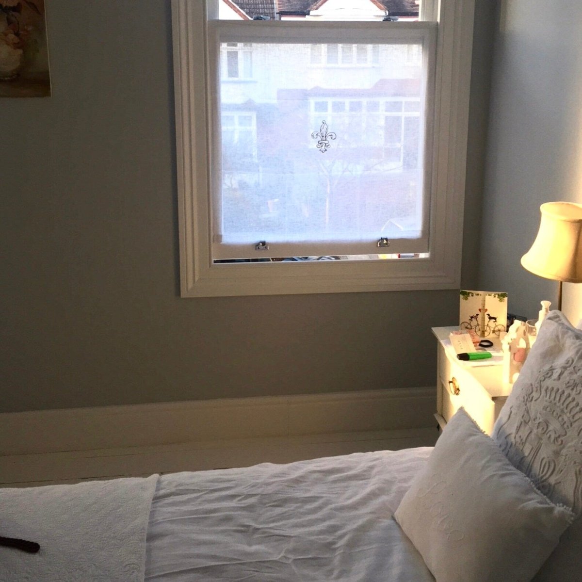 Elegant Denton Sheer White Linen Sash Window Door Curtain with Monogram - Perfect for Living Room, Bedroom & French Door Decor