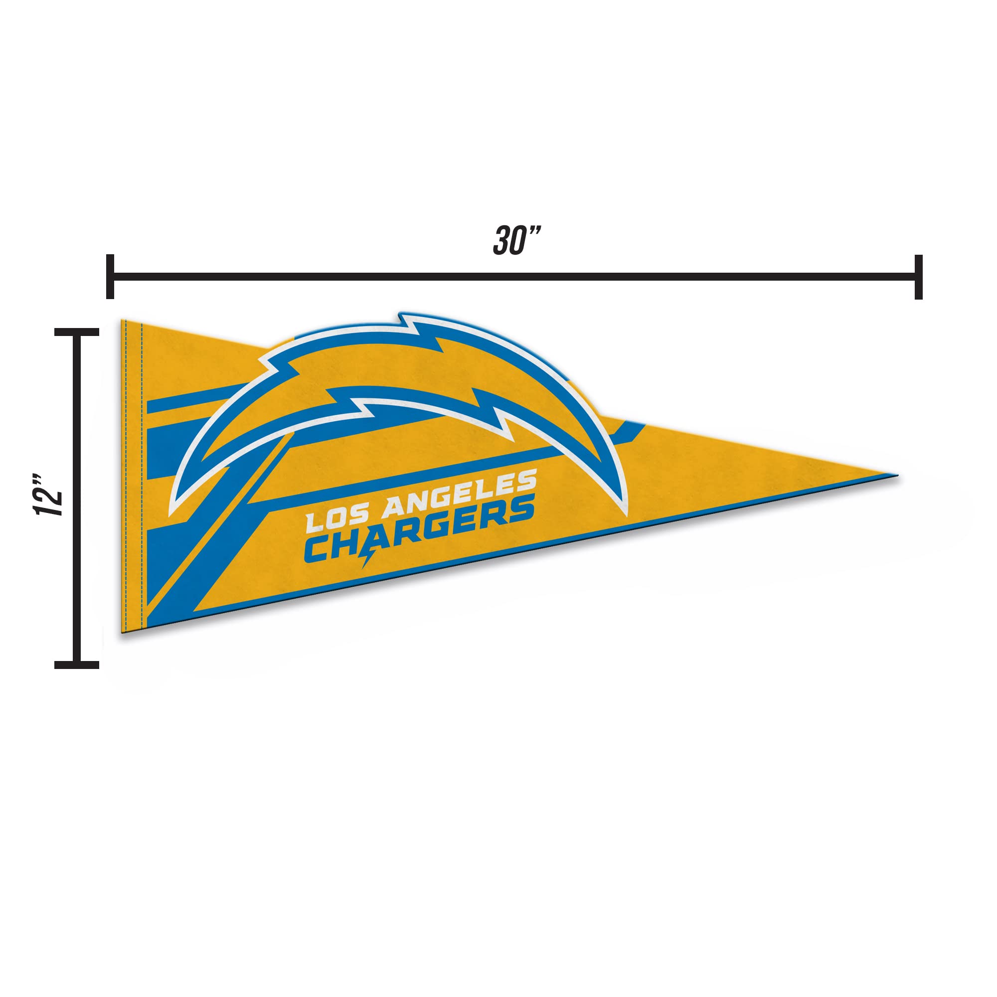 NFL Football Shaped Soft Felt Pennant - Easy to Hang Home Decor for Game Room, Man Cave, Bedroom - Perfect for Sports Fans & Team Spirit Display